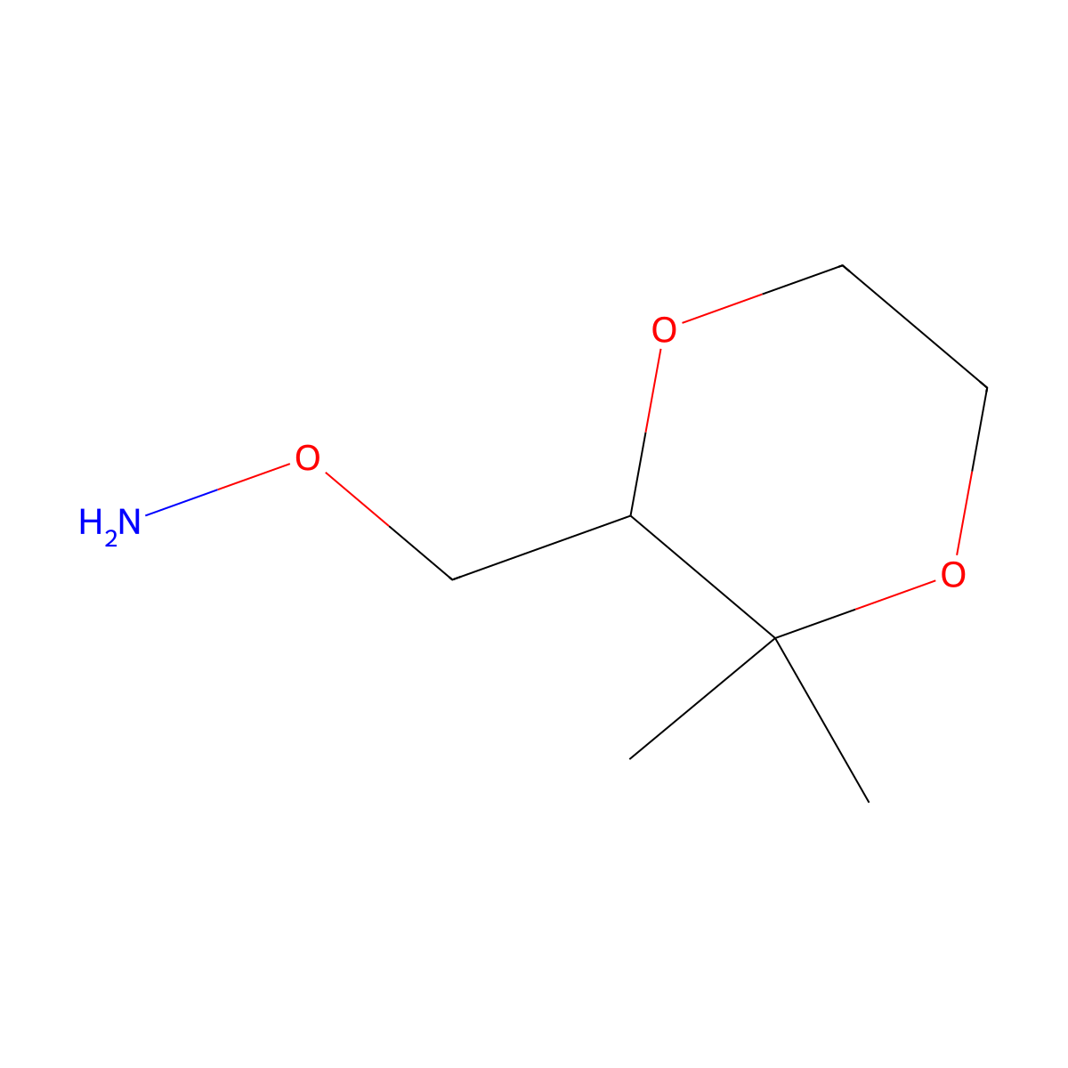 O-[(3,3-Dimethyl-1,4-dioxan-2-yl)methyl]hydroxylamine molecular structure, CAS 2551118-65-9