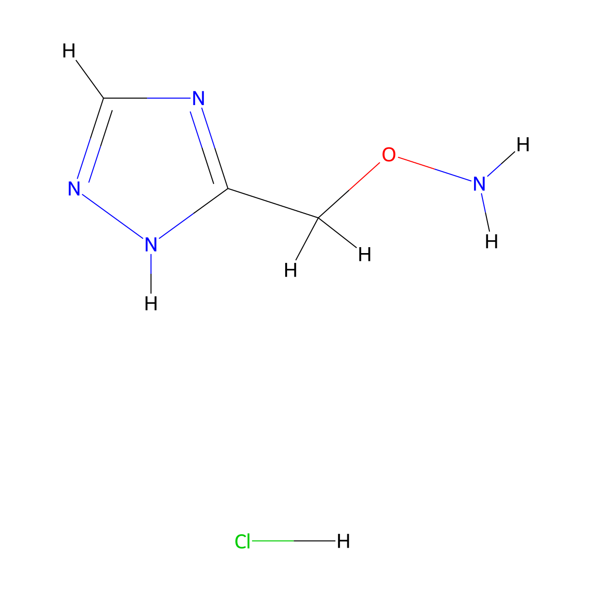 O-[(1H-1,2,4-triazol-3-yl)methyl]hydroxylaminehydrochloride molecular structure, CAS 2551118-69-3