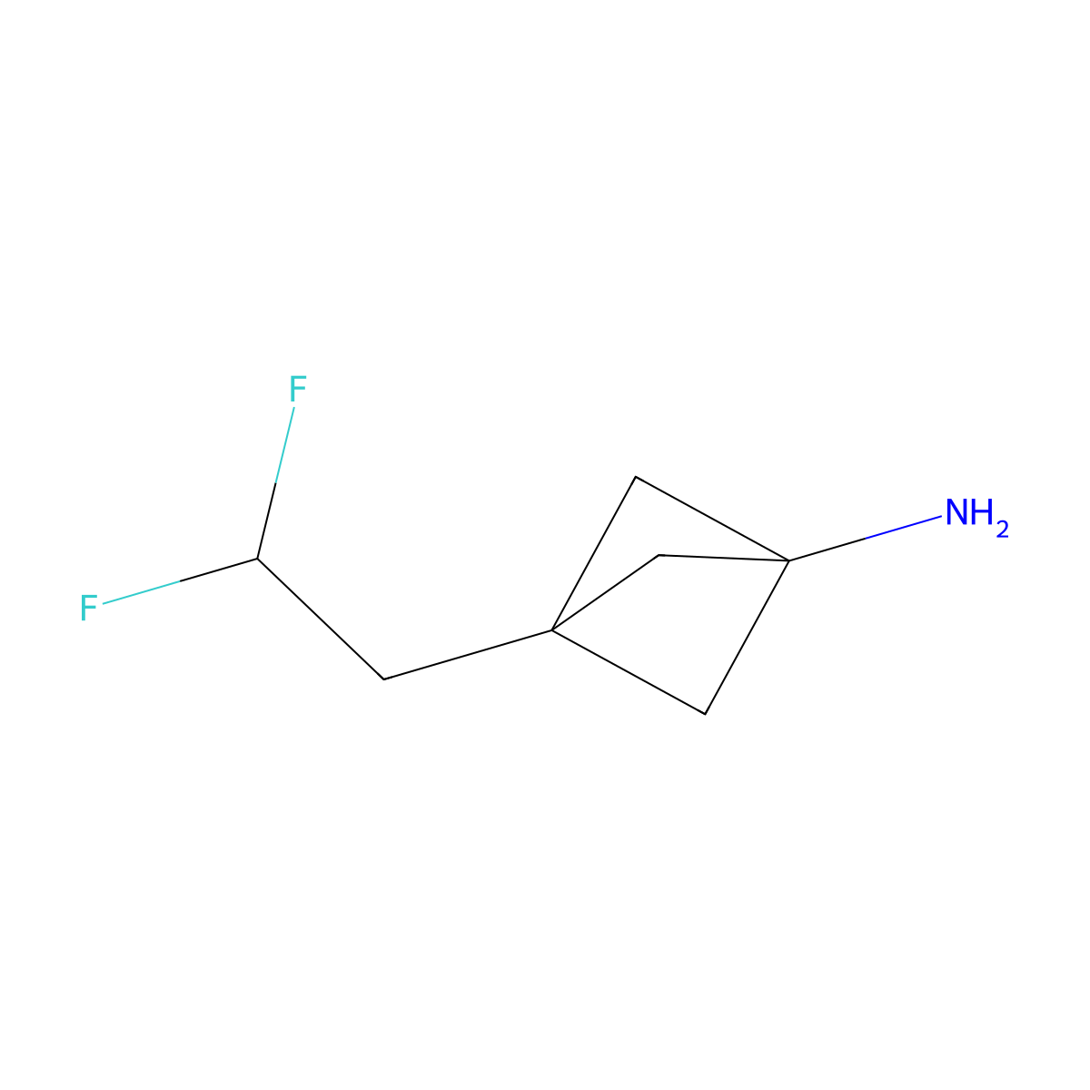3-(2,2-Difluoroethyl)bicyclo[1.1.1]pentan-1-amine molecular structure, CAS 2551118-70-6