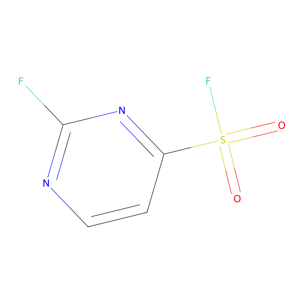 2-Fluoropyrimidine-4-sulfonyl fluoride molecular structure, CAS 2551118-72-8
