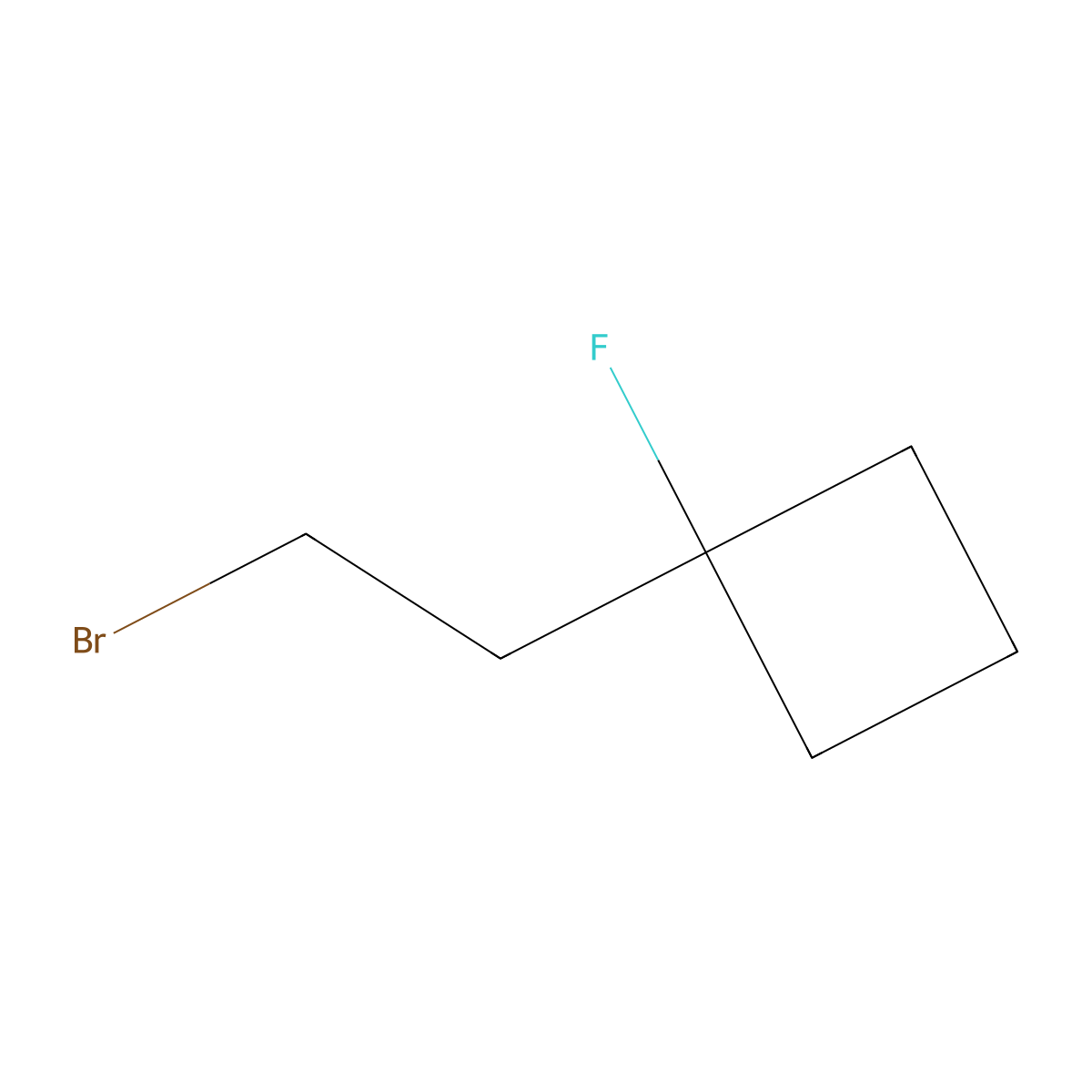 1-(2-Bromoethyl)-1-fluorocyclobutane molecular structure, CAS 2551118-79-5