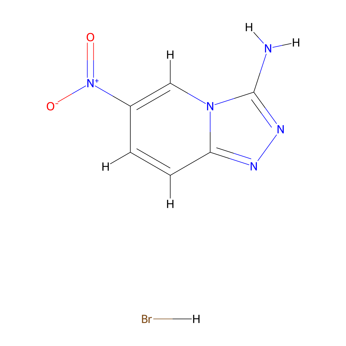 6-Nitro-[1,2,4]triazolo[4,3-a]pyridin-3-amine hydrobromide molecular structure, CAS 2551118-83-1