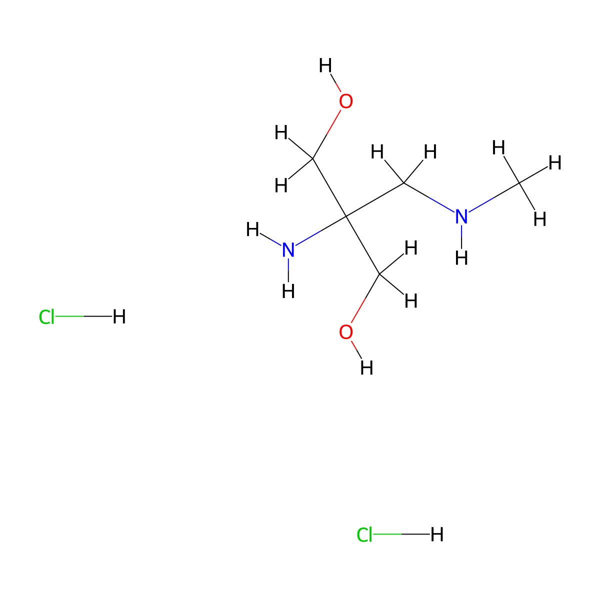 2-Amino-2-(methylaminomethyl)propane-1,3-diol;dihydrochloride molecular structure, CAS 2551118-97-7