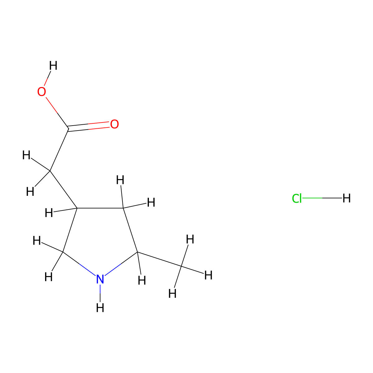 2-(5-Methylpyrrolidin-3-yl)acetic acid hydrochloride molecular structure, CAS 2551119-06-1
