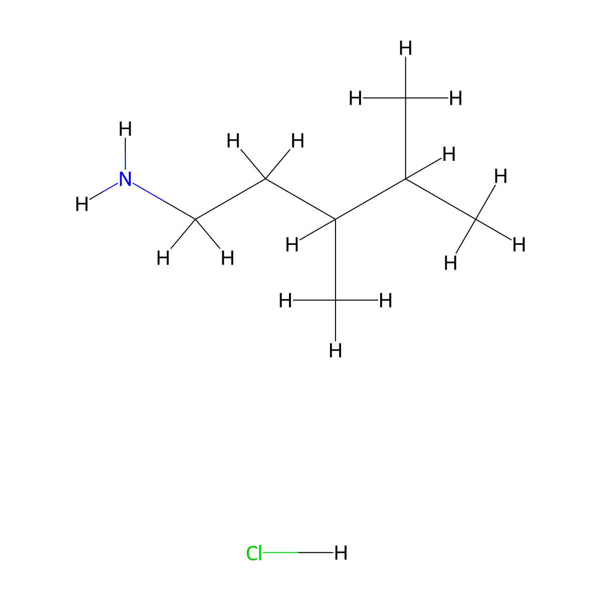3,4-Dimethylpentan-1-aminehydrochloride molecular structure, CAS 2551119-07-2
