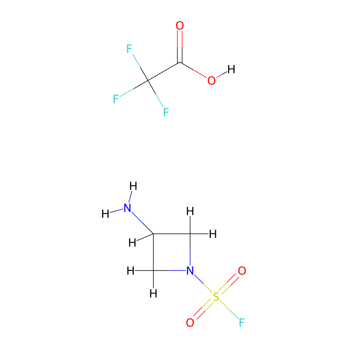 3-Aminoazetidine-1-sulfonyl fluoride; trifluoroacetic acid molecular structure, CAS 2551119-14-1