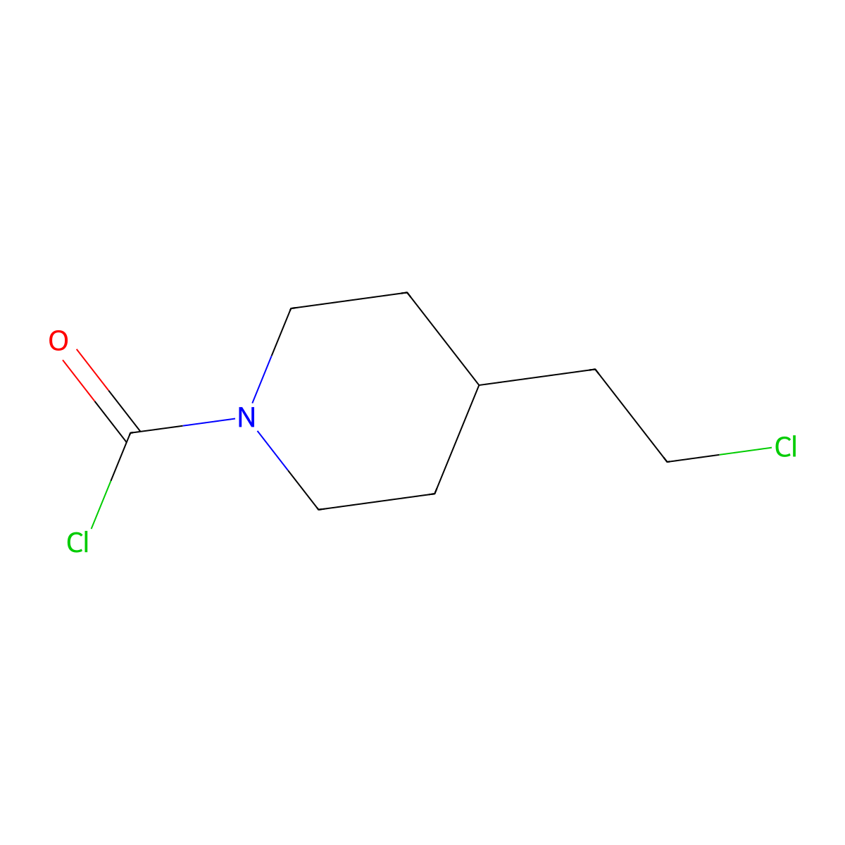 4-(2-Chloroethyl)piperidine-1-carbonyl chloride molecular structure, CAS 2551119-15-2