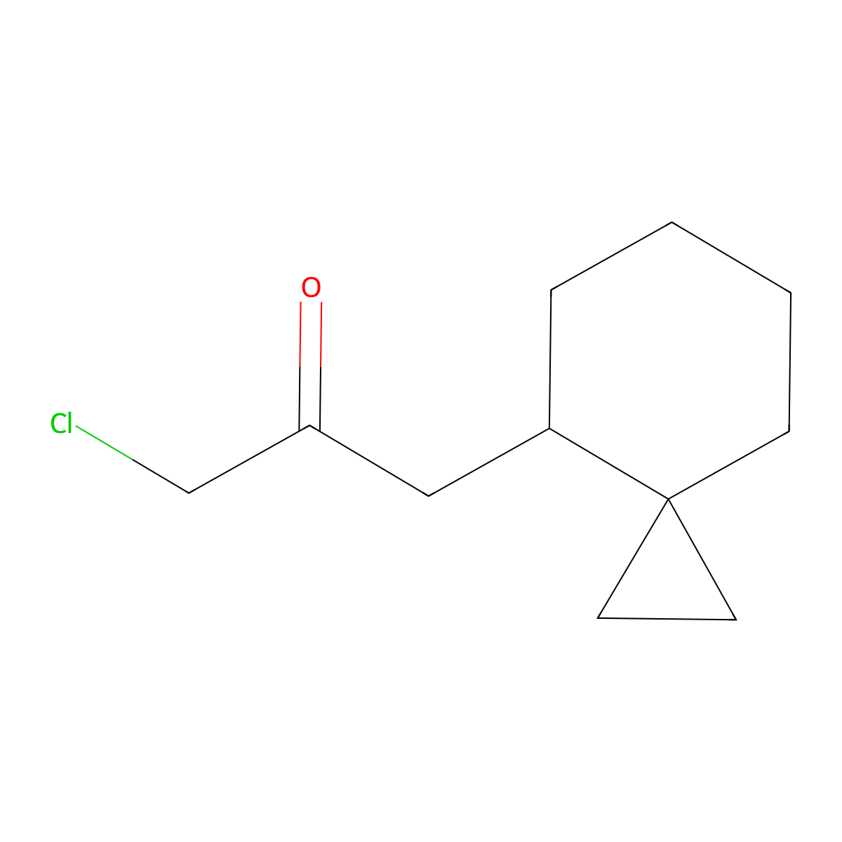 1-Chloro-3-{spiro[2.5]octan-4-yl}propan-2-one molecular structure, CAS 2551119-16-3