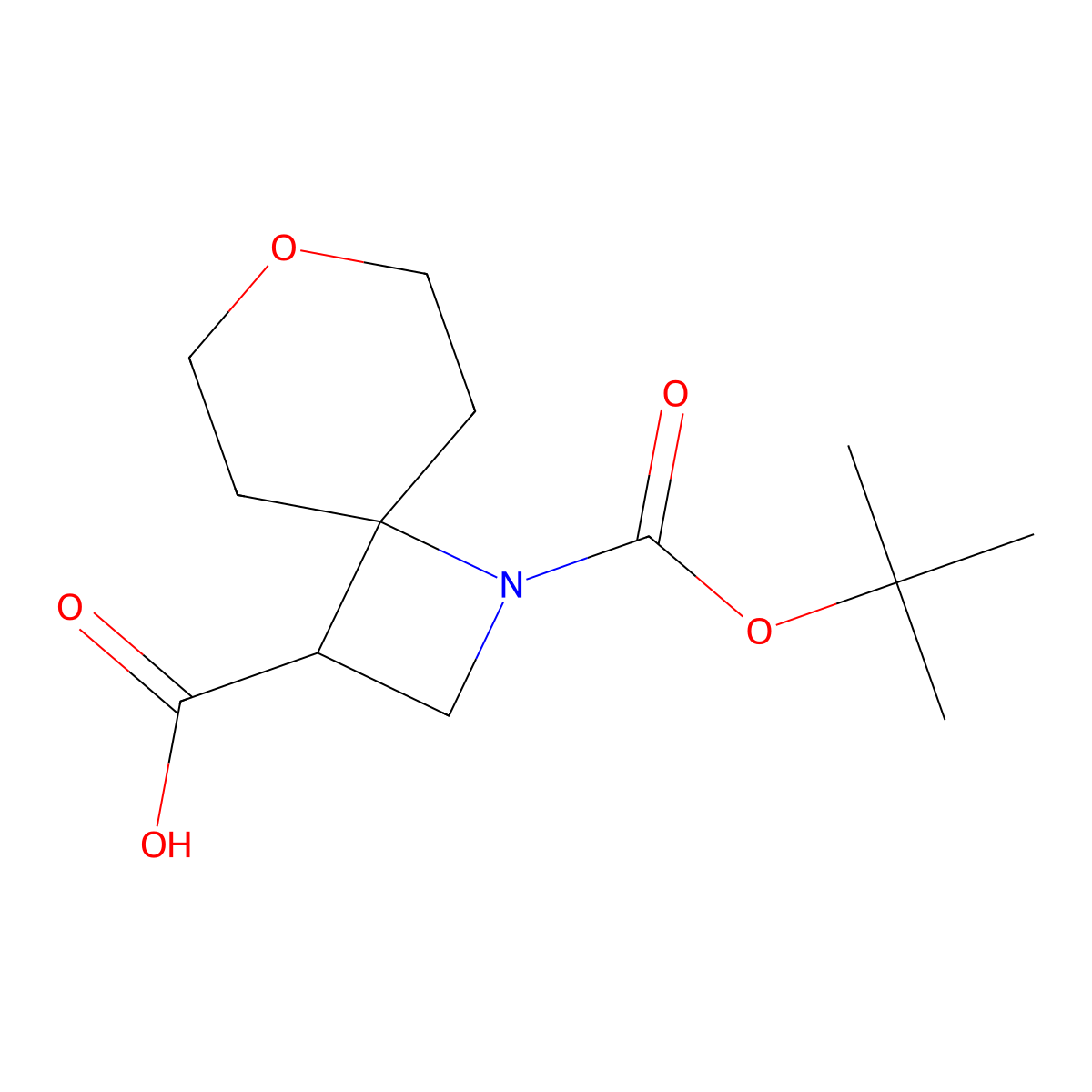 1-[(Tert-butoxy)carbonyl]-7-oxa-1-azaspiro[3.5]nonane-3-carboxylicacid molecular structure, CAS 2551119-20-9