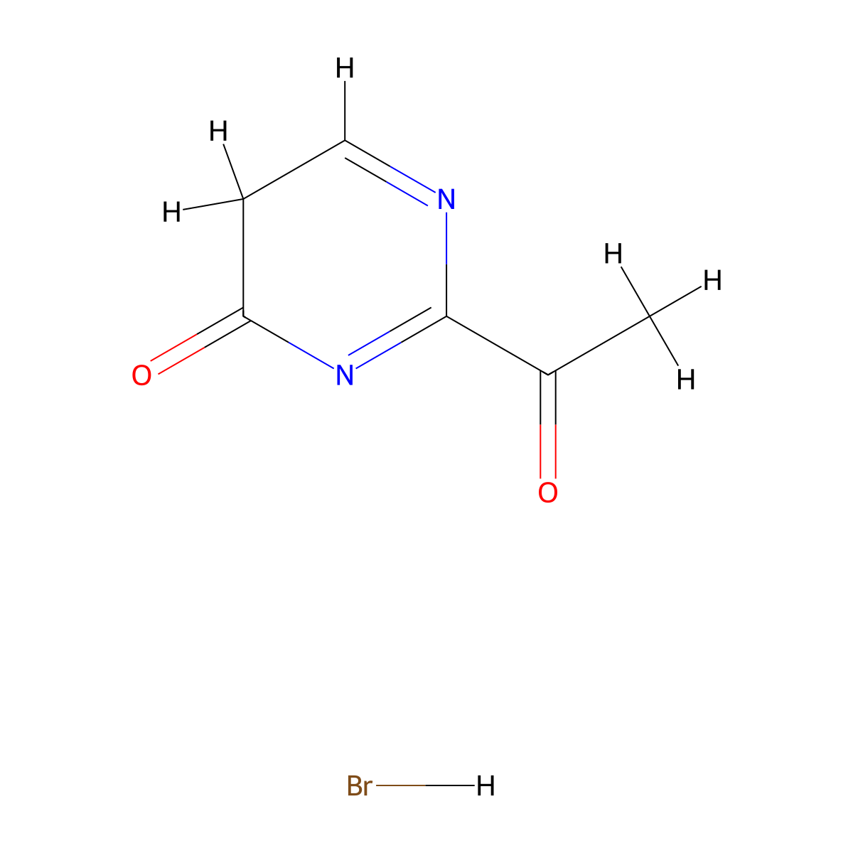 2-Acetyl-4,5-dihydropyrimidin-4-one hydrobromide molecular structure, CAS 2551119-26-5