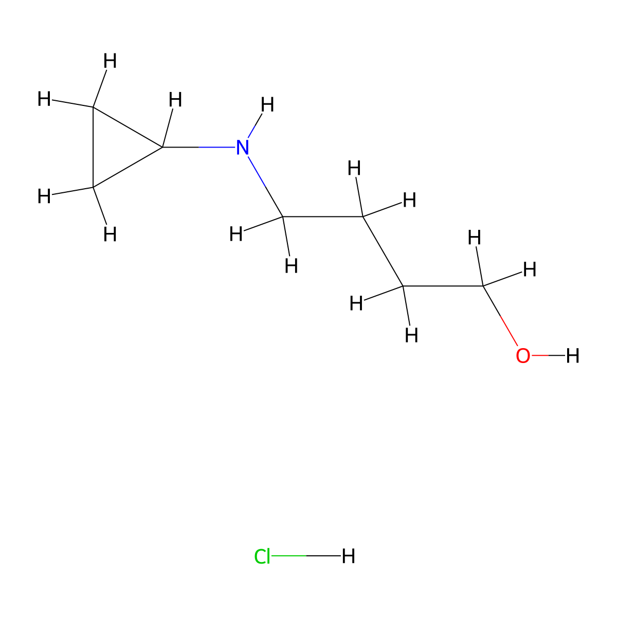 4-(Cyclopropylamino)butan-1-ol hydrochloride molecular structure, CAS 2551119-29-8