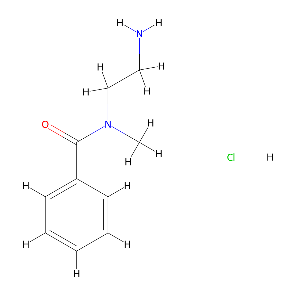 N-(2-aminoethyl)-N-methylbenzamide hydrochloride molecular structure, CAS 2551119-49-2