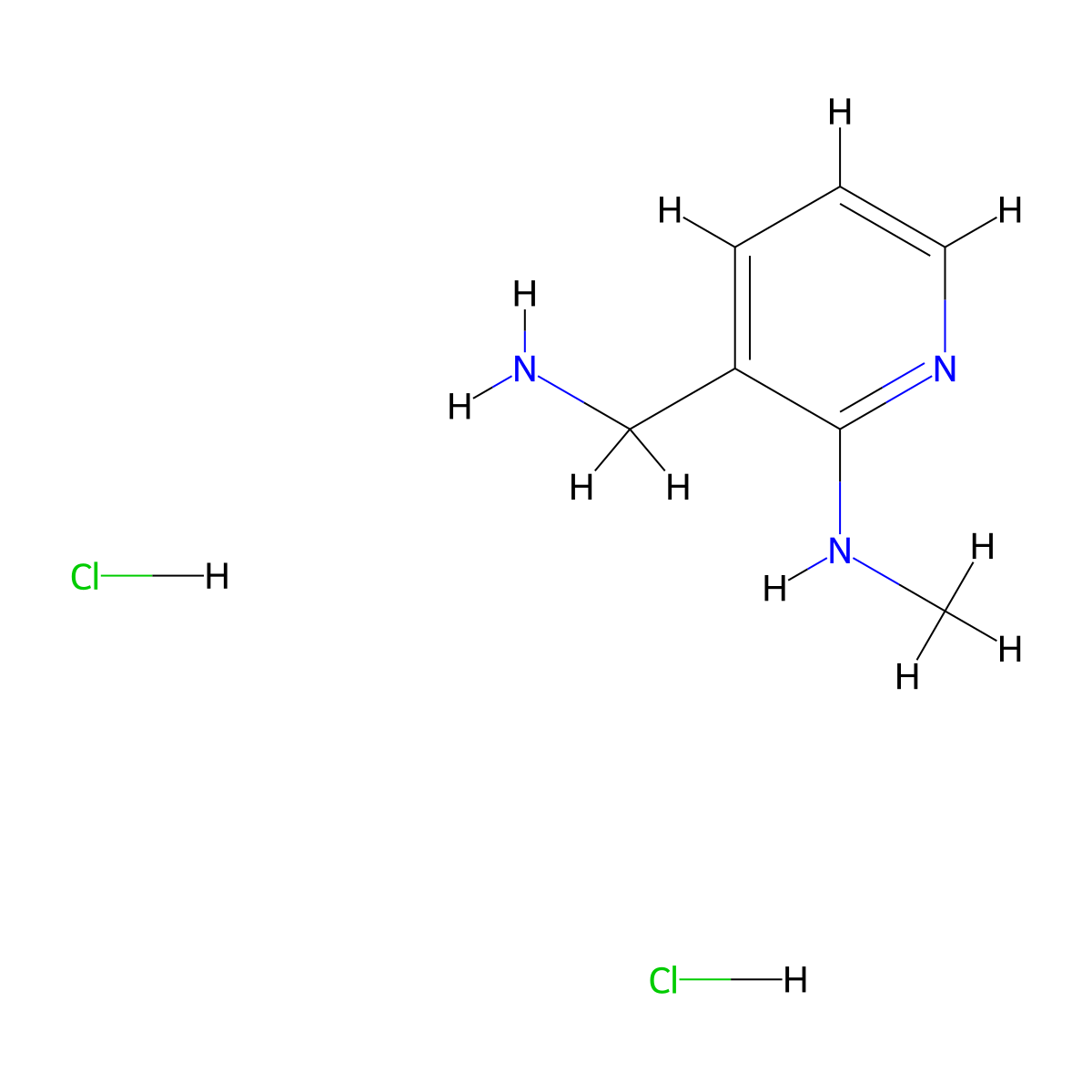 3-(aminomethyl)-N-methylpyridin-2-amine dihydrochloride molecular structure, CAS 2551119-53-8