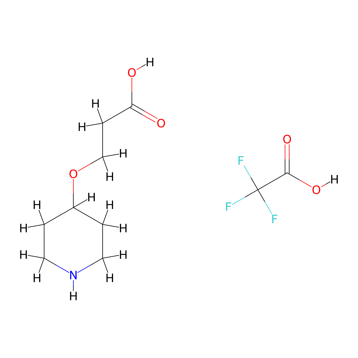 3-Piperidin-4-yloxypropanoic acid;2,2,2-trifluoroacetic acid molecular structure, CAS 2551119-61-8