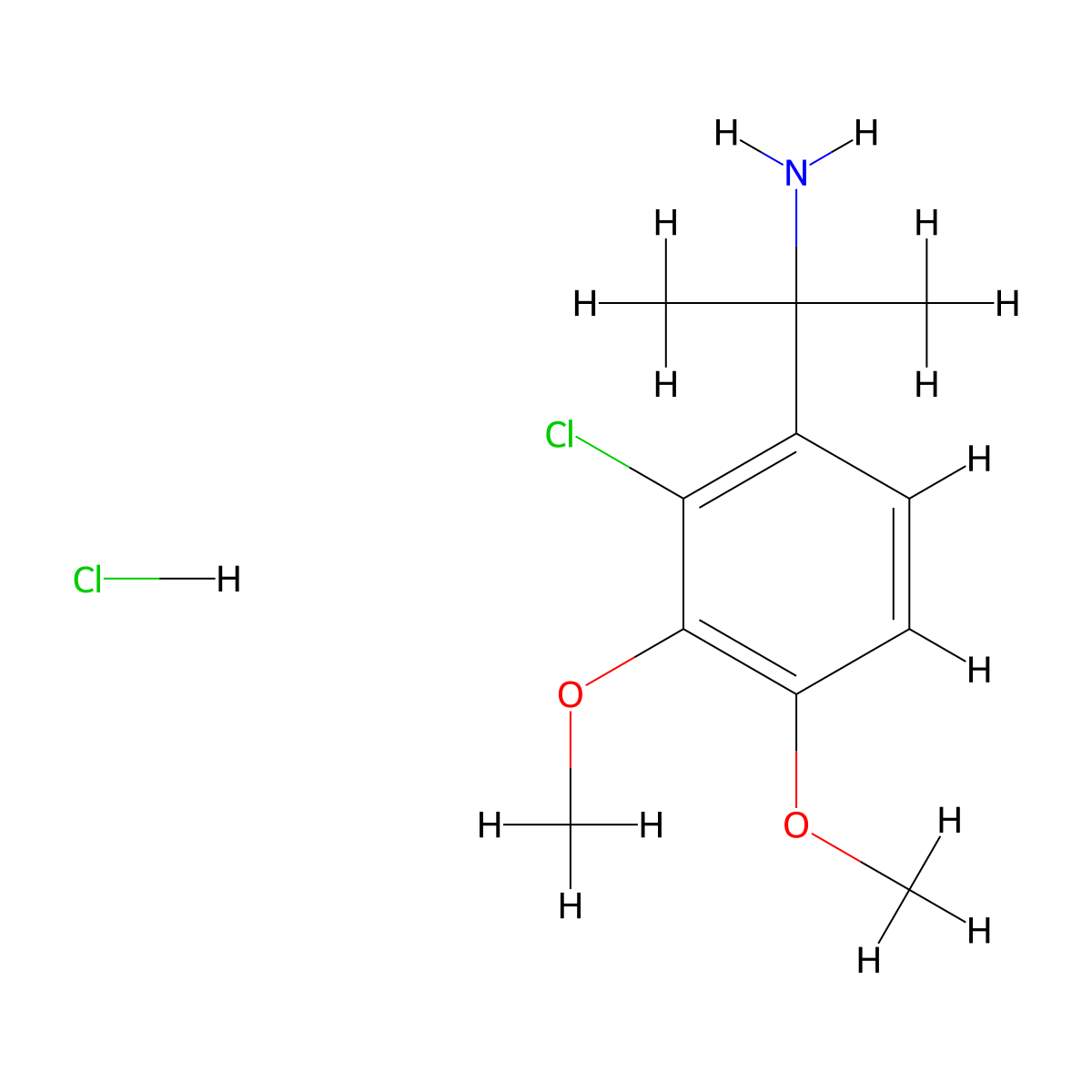 2-(2-Chloro-3,4-dimethoxyphenyl)propan-2-amine hydrochloride molecular structure, CAS 2551119-72-1