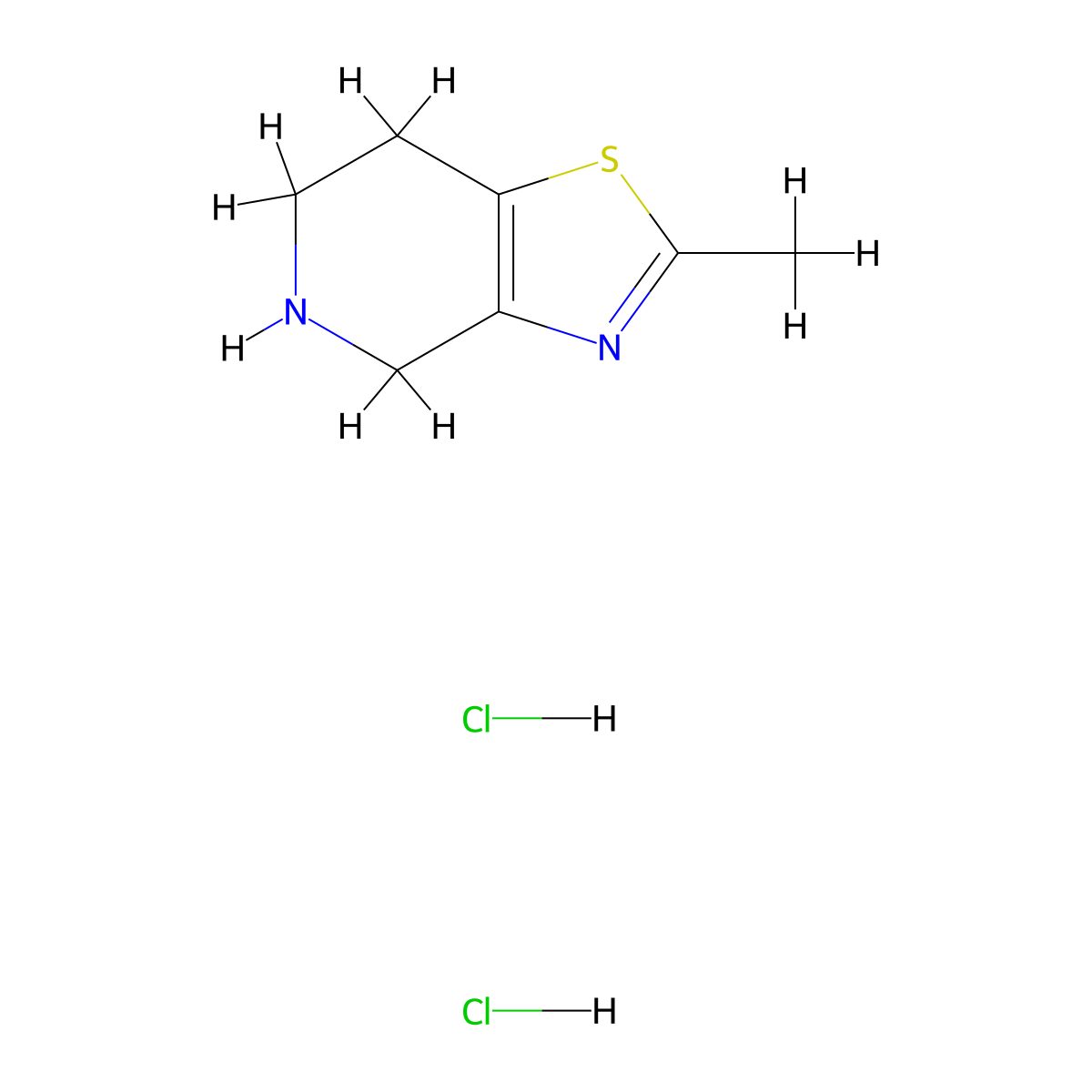 2-methyl-4H,5H,6H,7H-[1,3]thiazolo[4,5-c]pyridine dihydrochloride molecular structure, CAS 2551119-82-3
