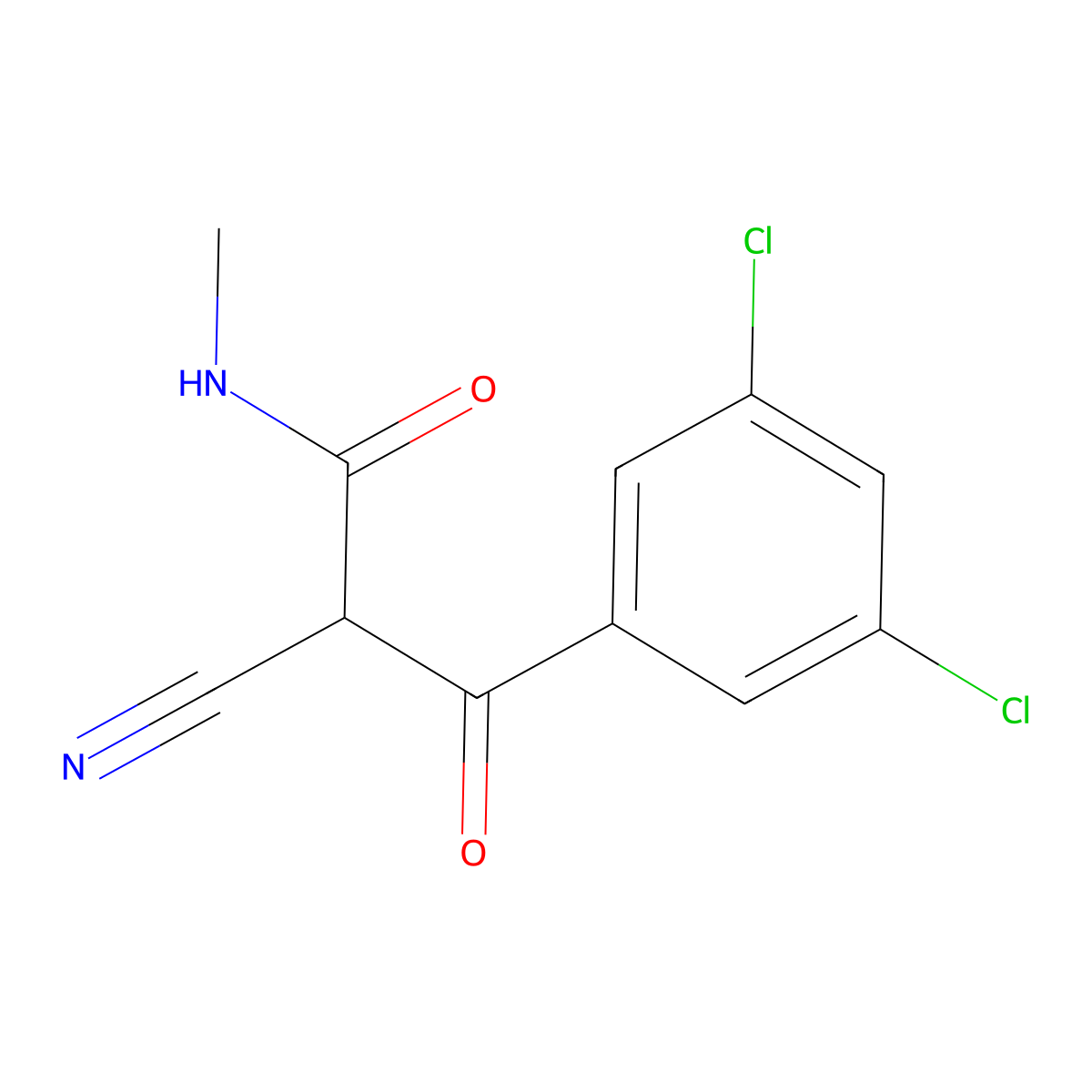 2-Cyano-3-(3,5-dichlorophenyl)-N-methyl-3-oxopropanamide molecular structure, CAS 2551119-85-6