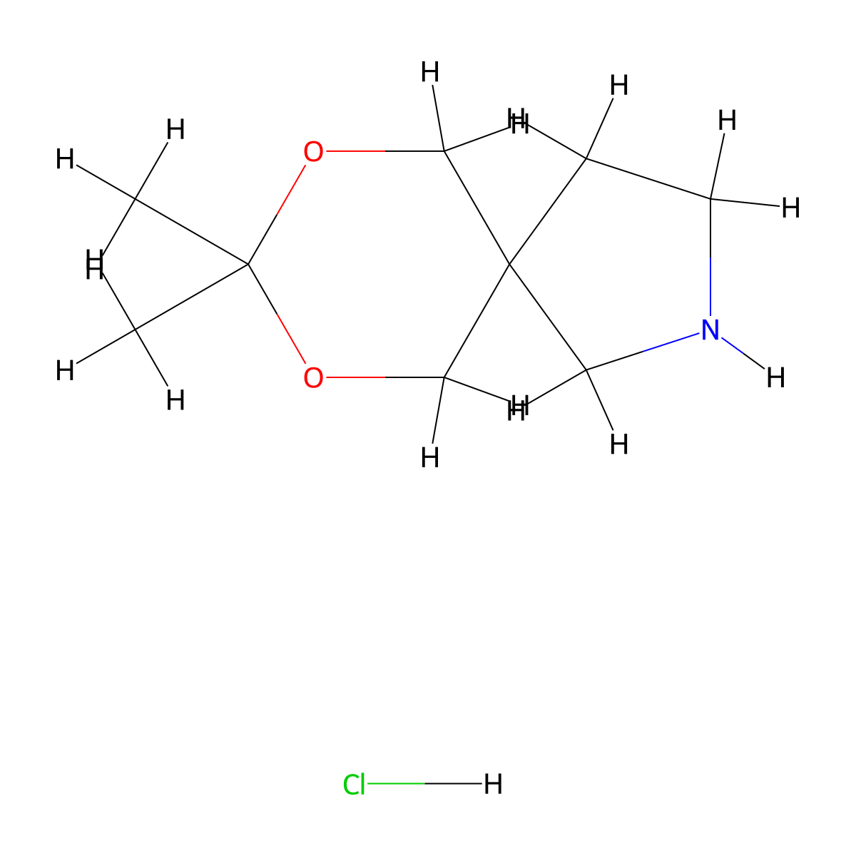 8,8-Dimethyl-7,9-dioxa-2-azaspiro[4.5]decane hydrochloride molecular structure, CAS 2551119-92-5