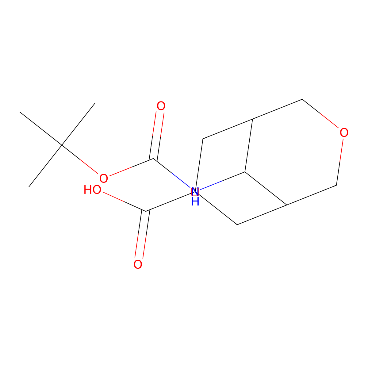 9-{[(Tert-butoxy)carbonyl]amino}-3-oxabicyclo[3.3.1]nonane-7-carboxylicacid molecular structure, CAS 2551120-01-3