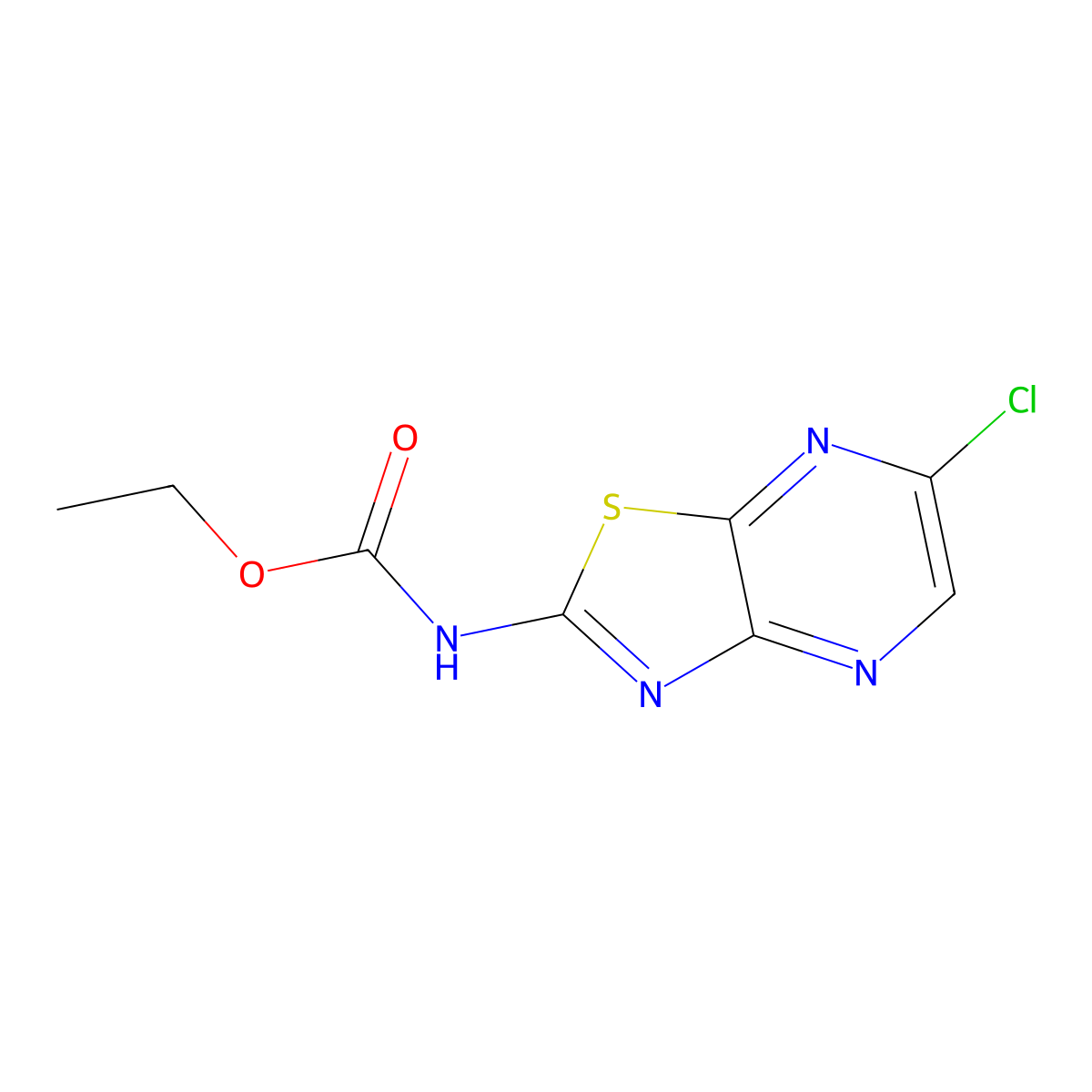 ethylN-{6-chloro-[1,3]thiazolo[4,5-b]pyrazin-2-yl}carbamate molecular structure, CAS 2551120-10-4