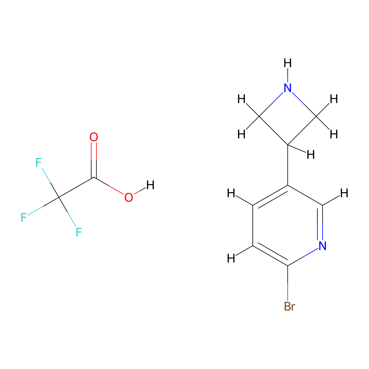 5-(Azetidin-3-yl)-2-bromopyridine; trifluoroacetic acid molecular structure, CAS 2551120-12-6