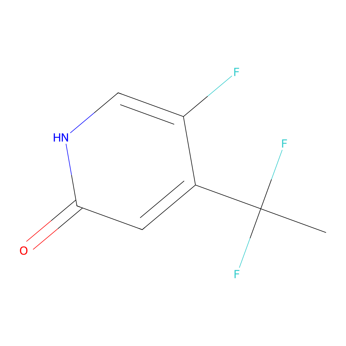 4-(1,1-Difluoroethyl)-5-fluoropyridin-2-ol molecular structure, CAS 2551120-15-9