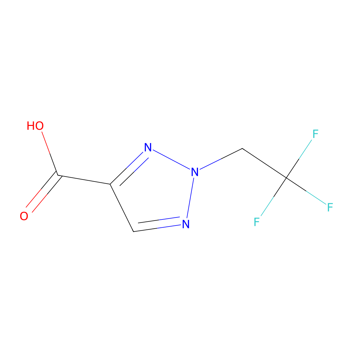 2-(2,2,2-trifluoroethyl)-2H-1,2,3-triazole-4-carboxylic acid molecular structure, CAS 2551120-16-0