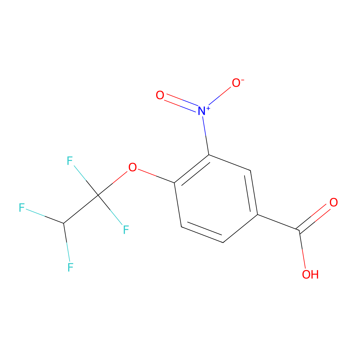 3-Nitro-4-(1,1,2,2-tetrafluoroethoxy)benzoicacid molecular structure, CAS 2551120-17-1