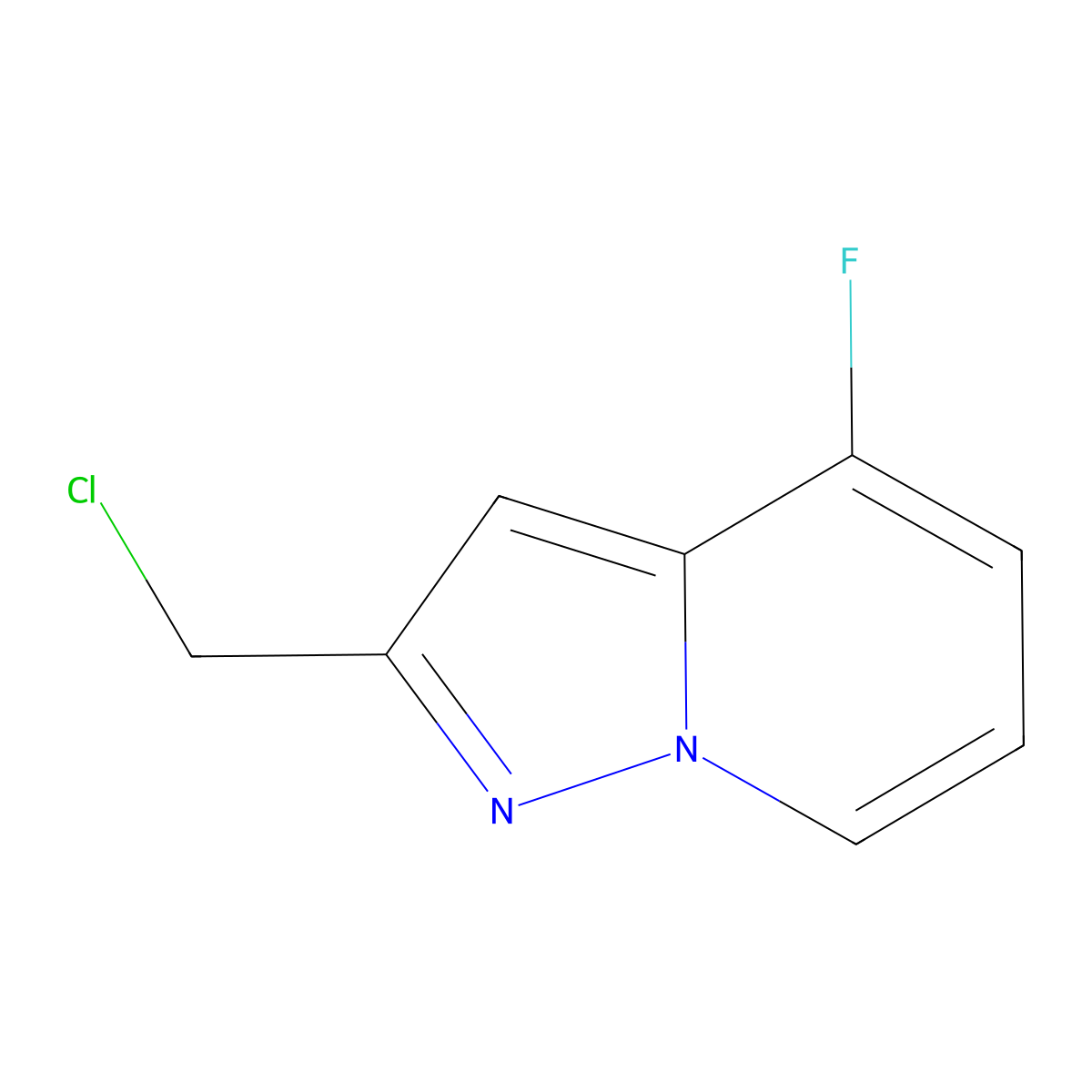 2-(Chloromethyl)-4-fluoropyrazolo(1,5-a)pyridine molecular structure, CAS 2551120-32-0