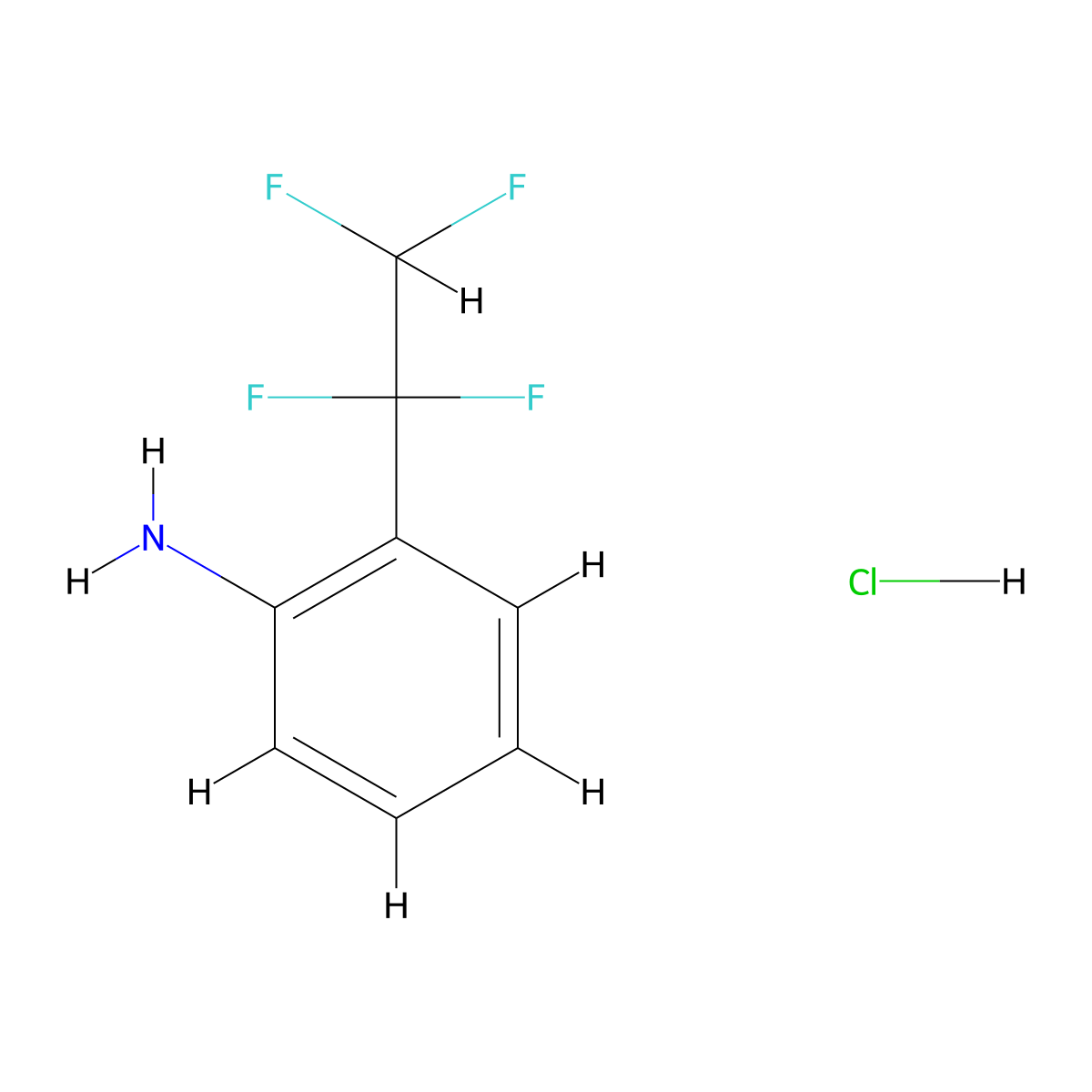 2-(1,1,2,2-Tetrafluoroethyl)aniline hydrochloride molecular structure, CAS 2551120-48-8
