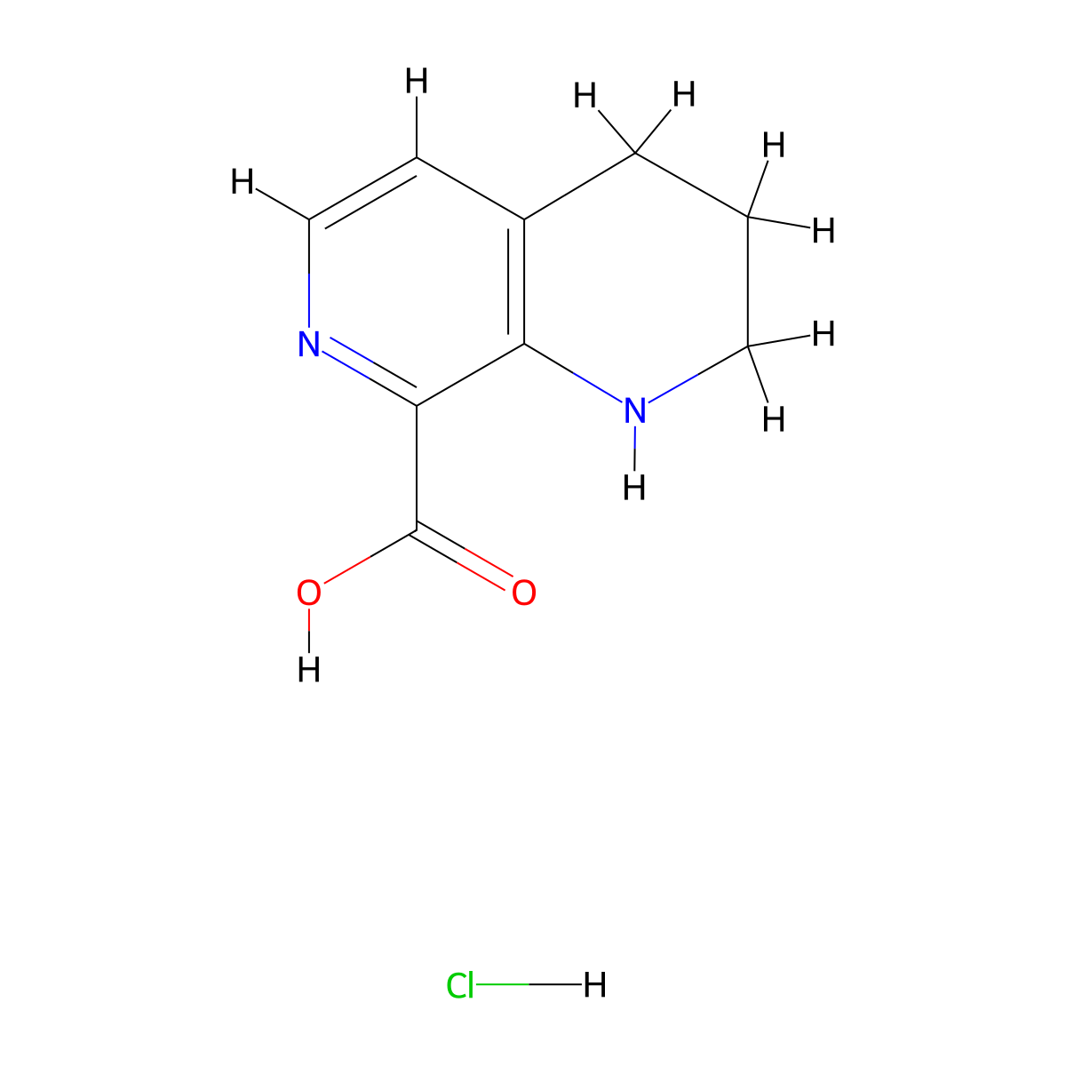 1,2,3,4-Tetrahydro-1,7-naphthyridine-8-carboxylicacidhydrochloride molecular structure, CAS 2551120-56-8