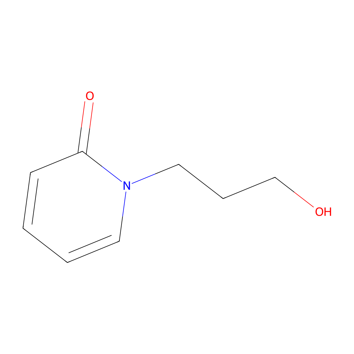1-(3-Hydroxypropyl)-1,2-dihydropyridin-2-one molecular structure, CAS 25514-24-3