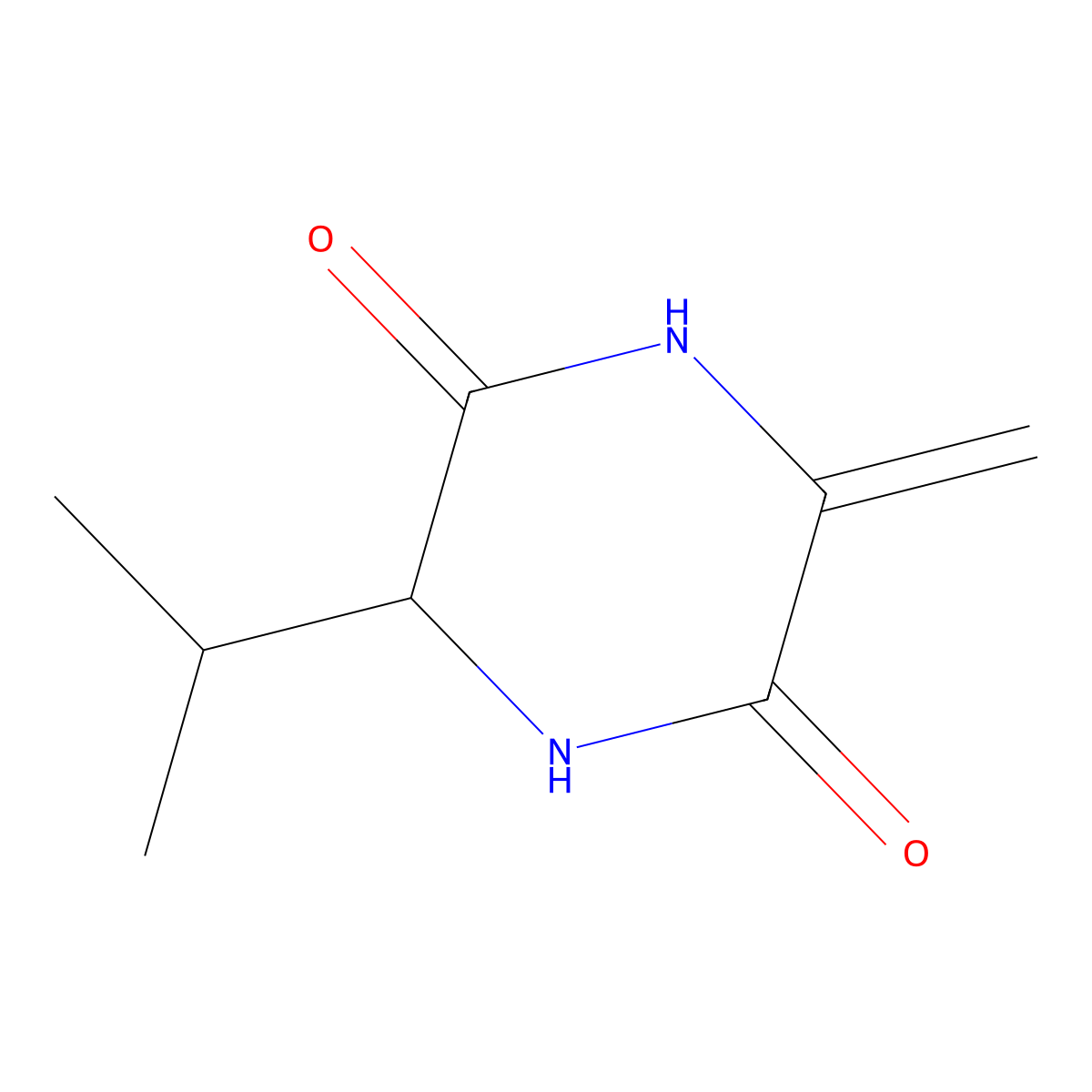 Cyclo(deltaAla-L-Val) molecular structure, CAS 25516-00-1