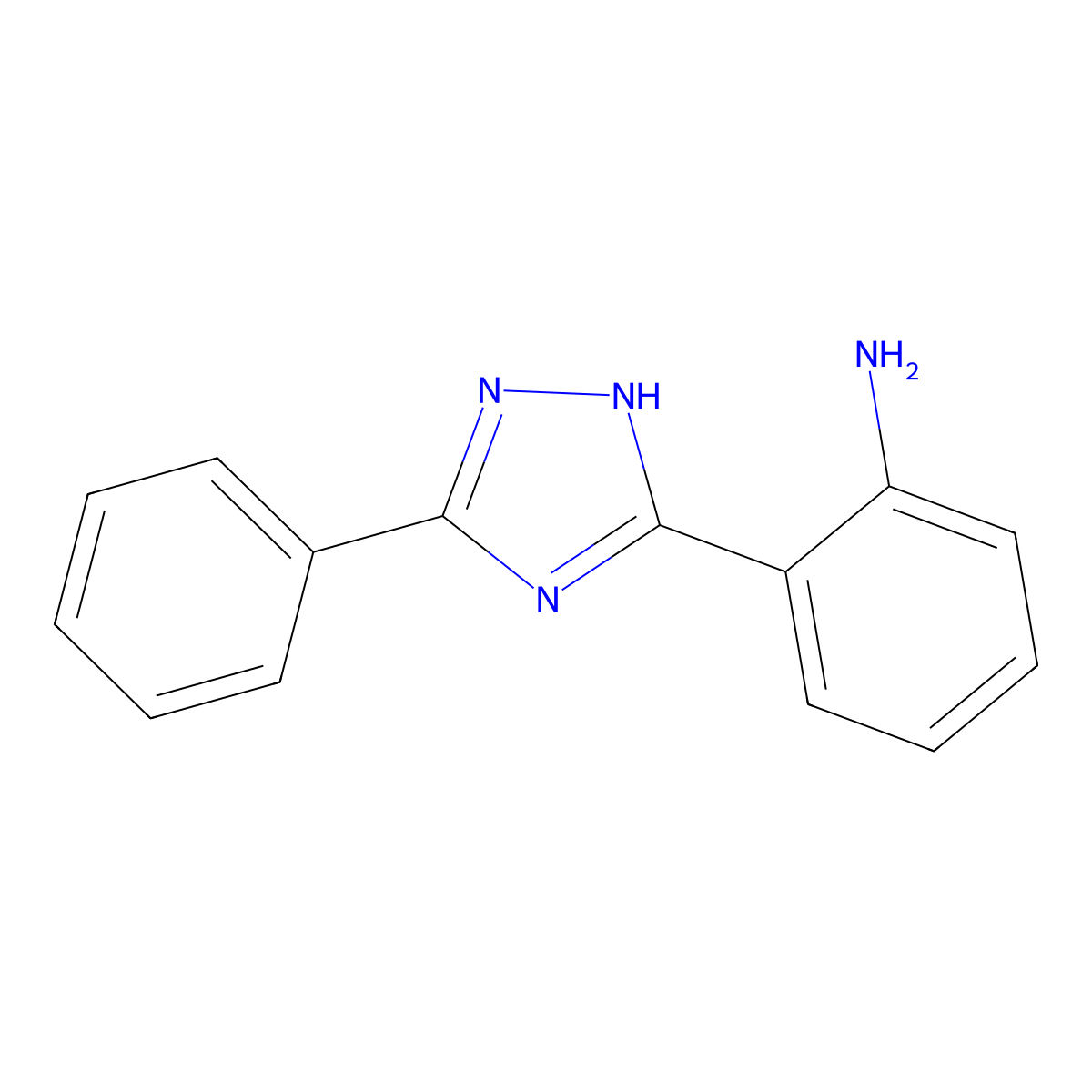 2-(3-phenyl-1H-1,2,4-triazol-5-yl)aniline molecular structure, CAS 25518-15-4