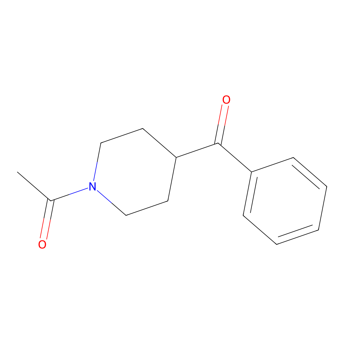 1-Acetyl-4-benzoylpiperidine molecular structure, CAS 25519-79-3