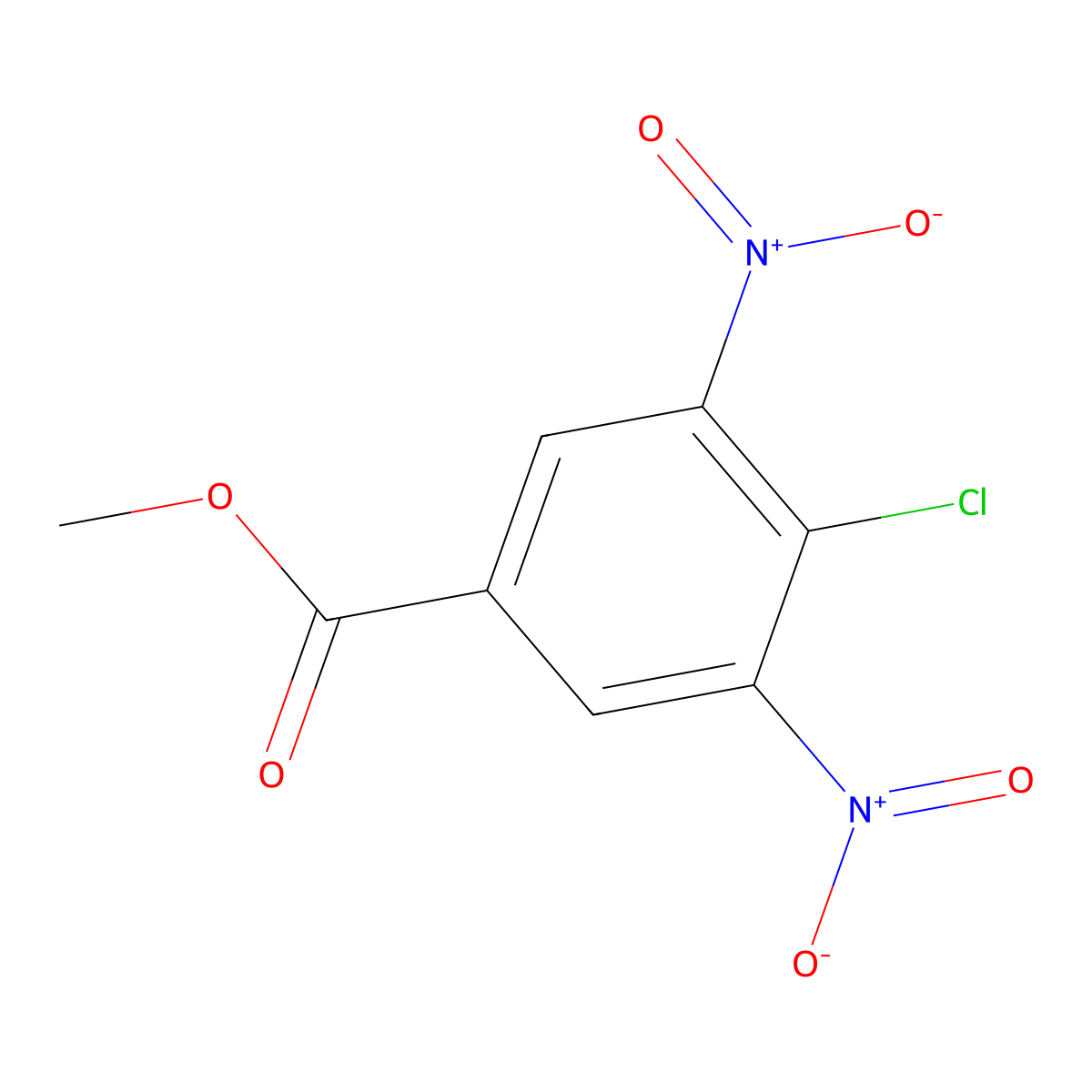 Methyl 4-chloro-3,5-dinitrobenzoate molecular structure, CAS 2552-45-6