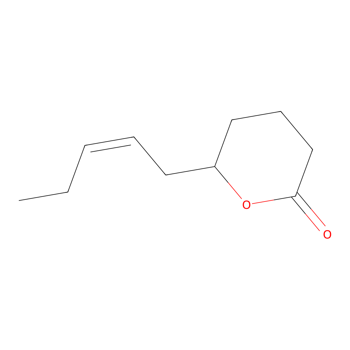 Jasmine lactone molecular structure, CAS 25524-95-2