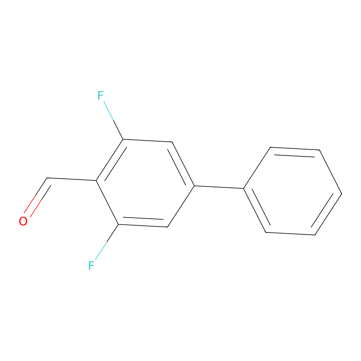 3,5-Difluoro-[1,1'-biphenyl]-4-carbaldehyde molecular structure, CAS 2552459-51-3