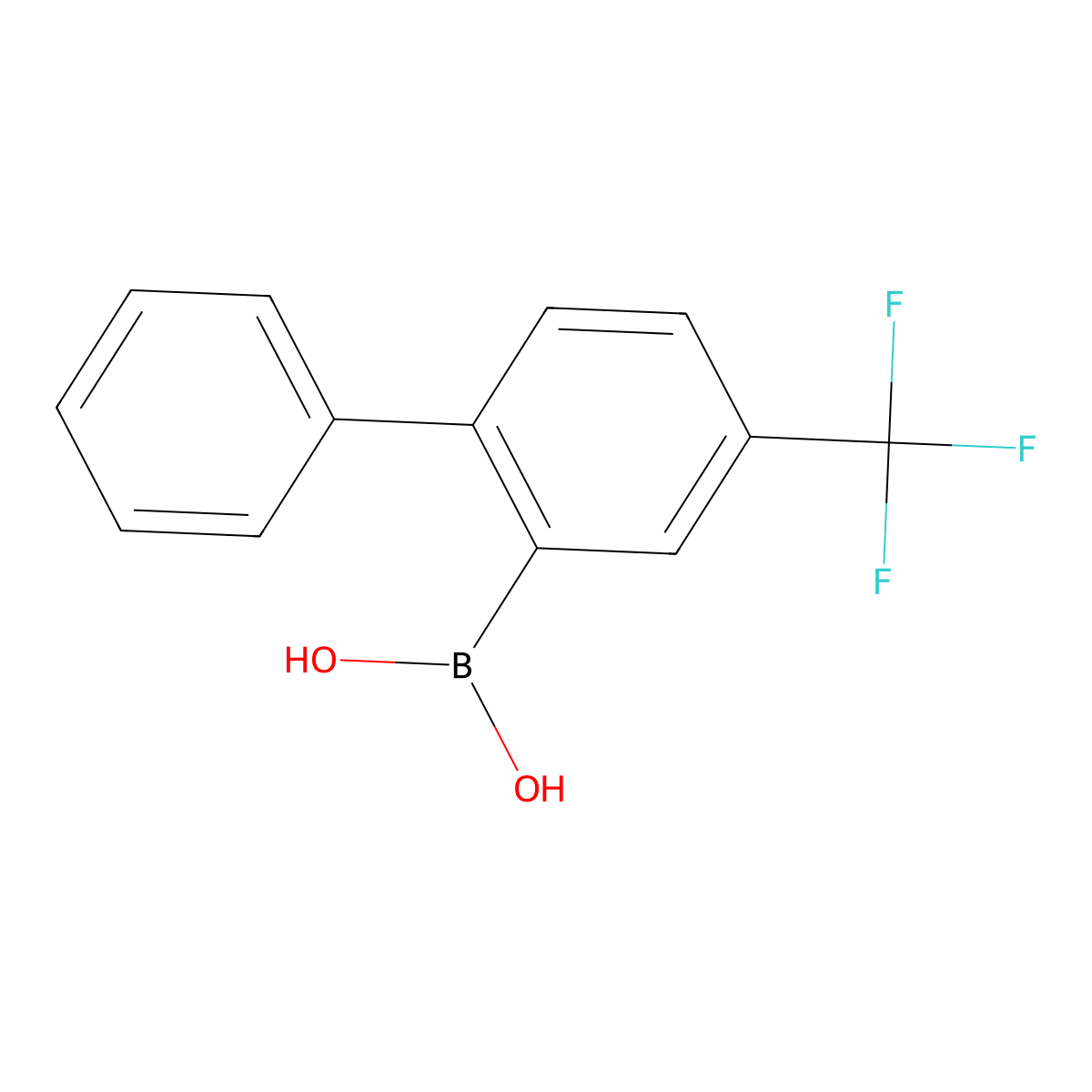[2-Phenyl-5-(trifluoromethyl)phenyl]boronic acid molecular structure, CAS 2552743-48-1