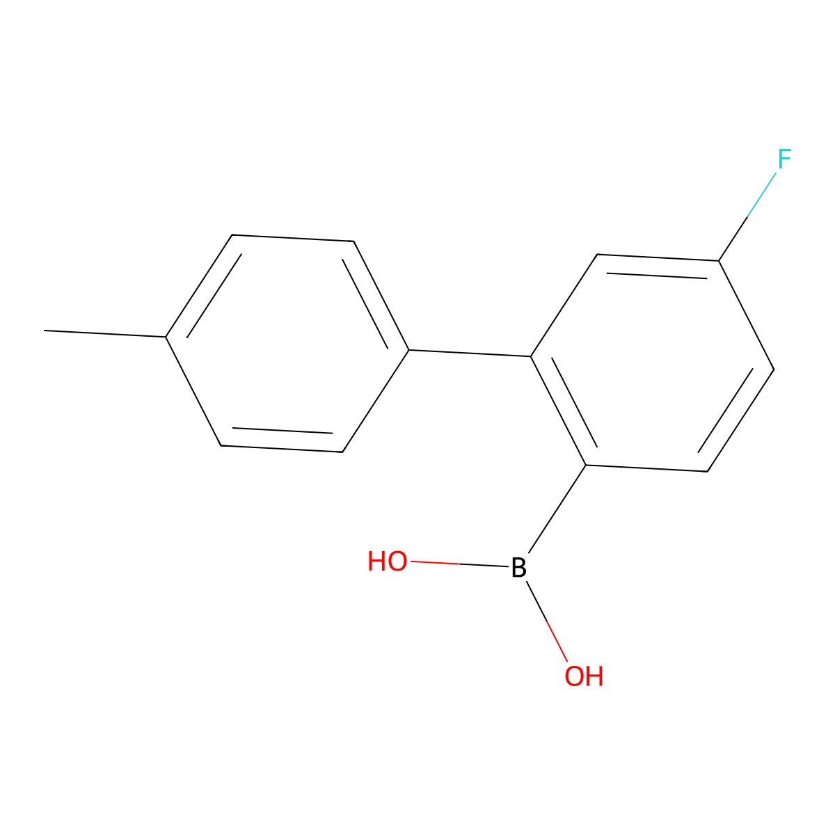 (5-Fluoro-4'-methyl-[1,1'-biphenyl]-2-yl)boronic acid molecular structure, CAS 2552743-59-4