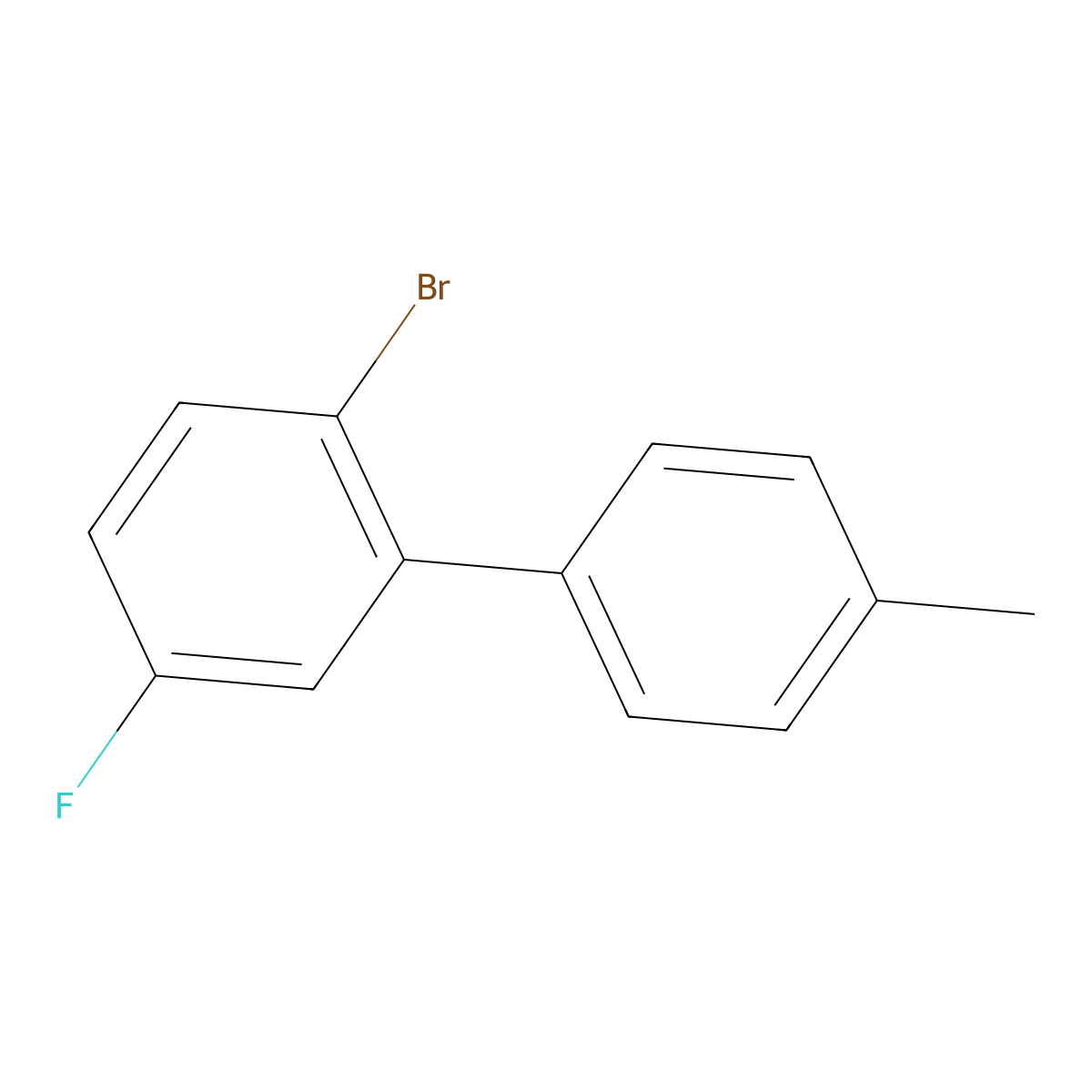 2-Bromo-5-fluoro-4'-methyl-1,1'-biphenyl molecular structure, CAS 2552743-89-0