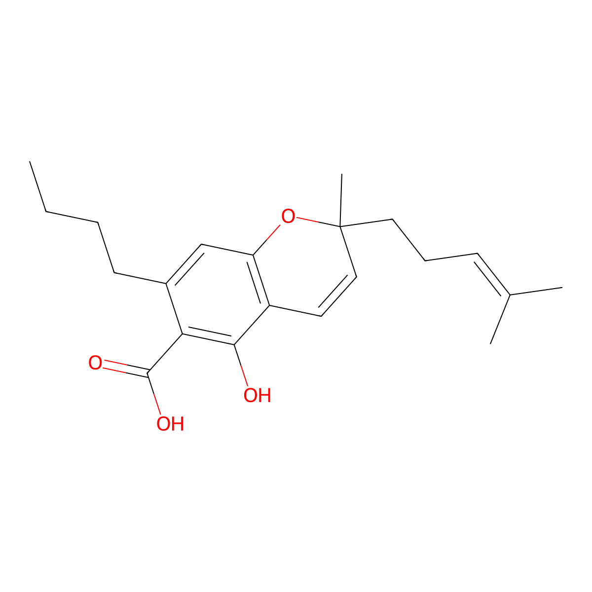 (+/-)-Cannabichromebutolic Acid molecular structure, CAS 2552823-92-2