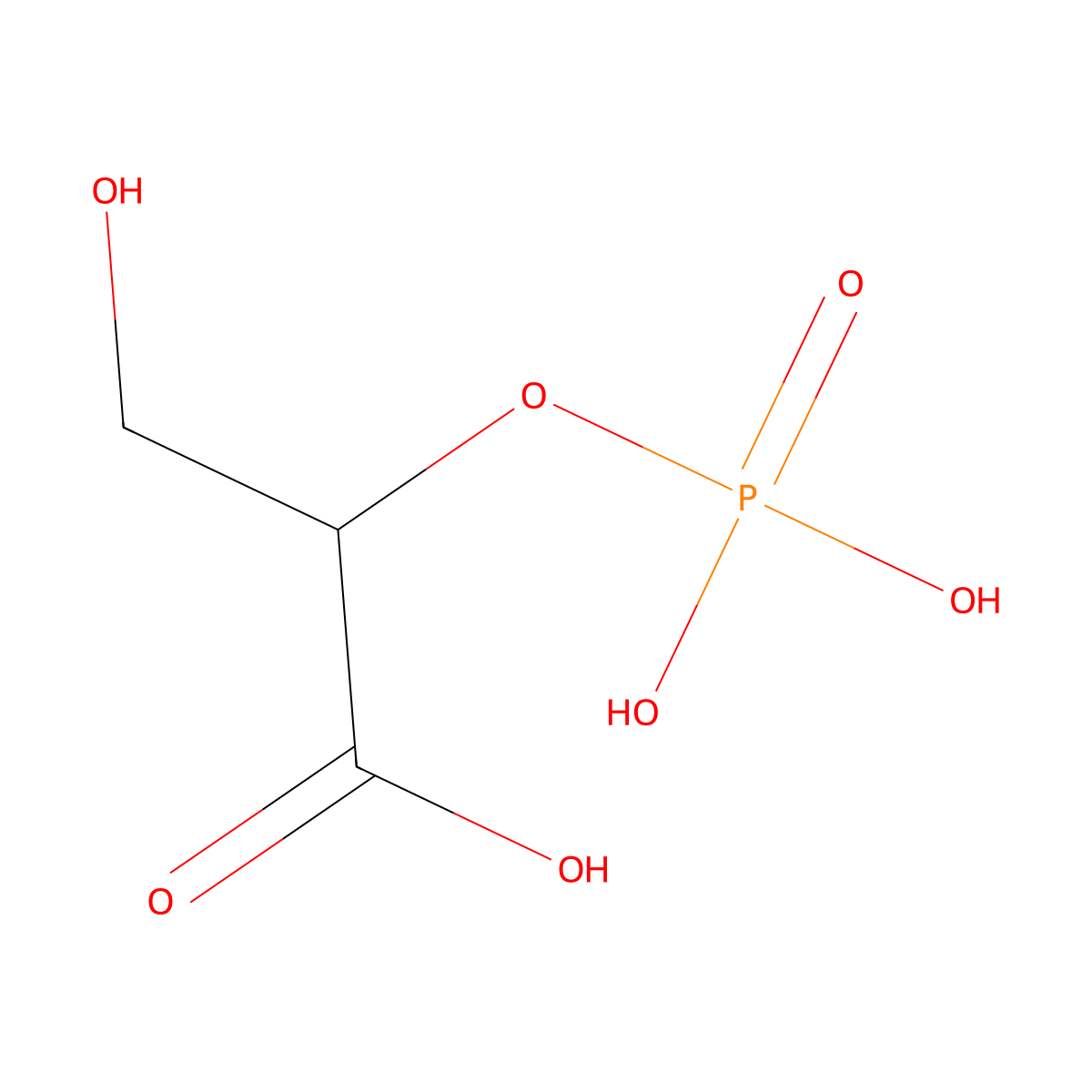 2-Phosphoglyceric Acid molecular structure, CAS 2553-59-5