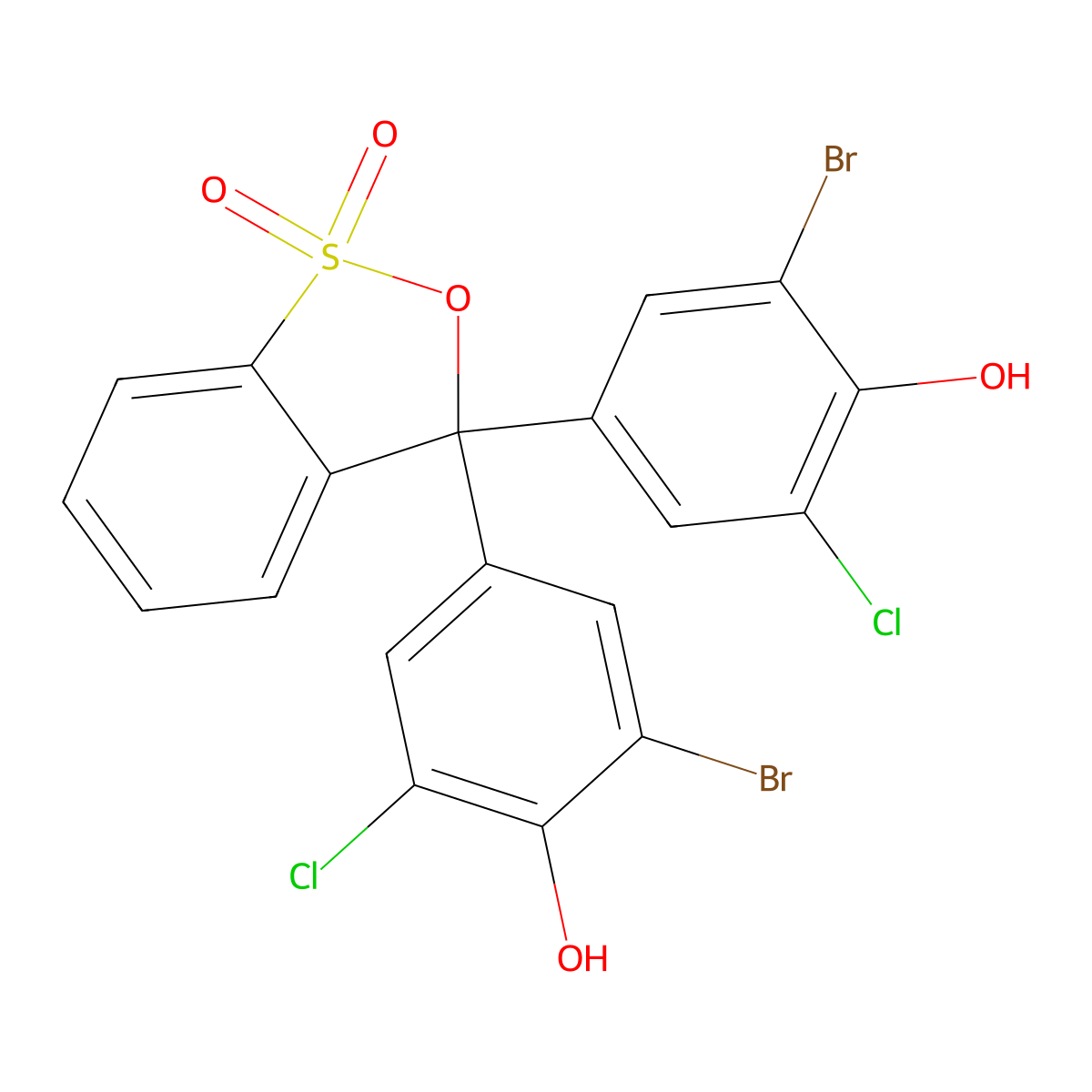 Bromochlorophenol blue molecular structure, CAS 2553-71-1