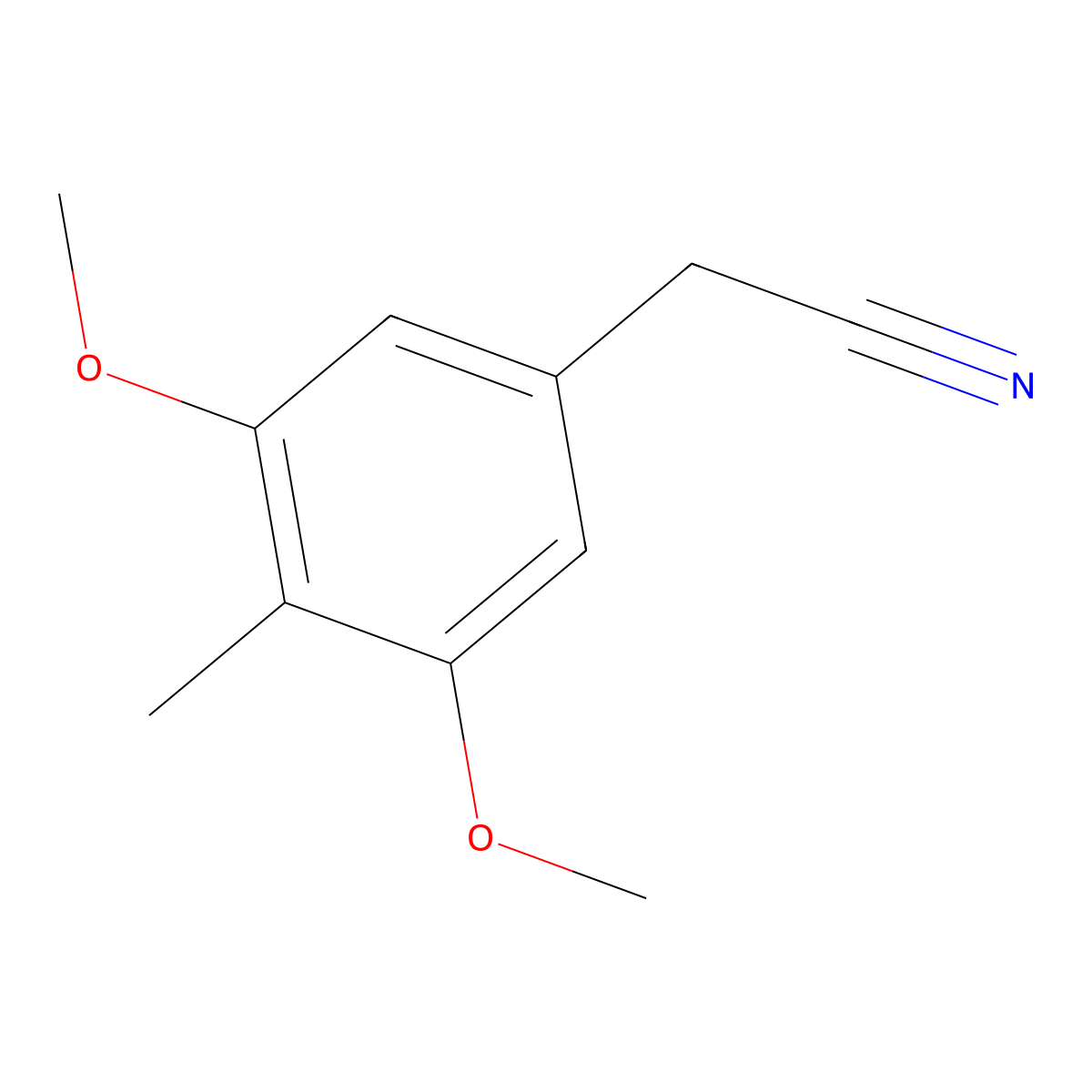 2-(3,5-Dimethoxy-4-methylphenyl)acetonitrile molecular structure, CAS 2553-92-6
