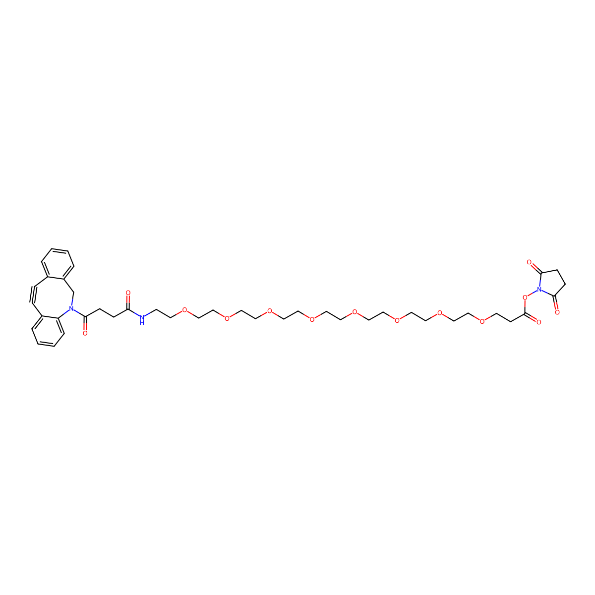 DBCO-PEG8-NHS ester molecular structure, CAS 2553412-88-5