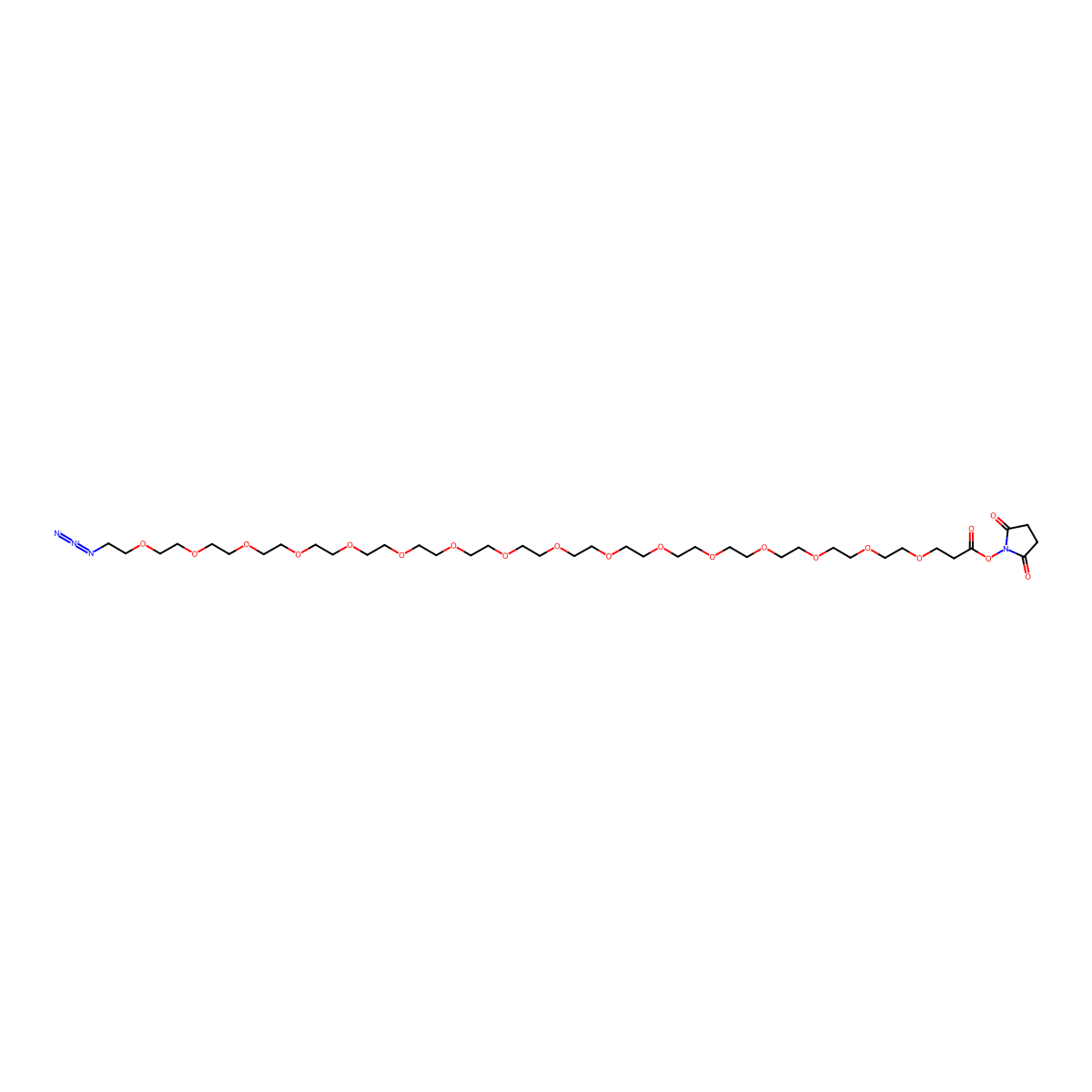 Azido-PEG16-NHS ester molecular structure, CAS 2553413-74-2