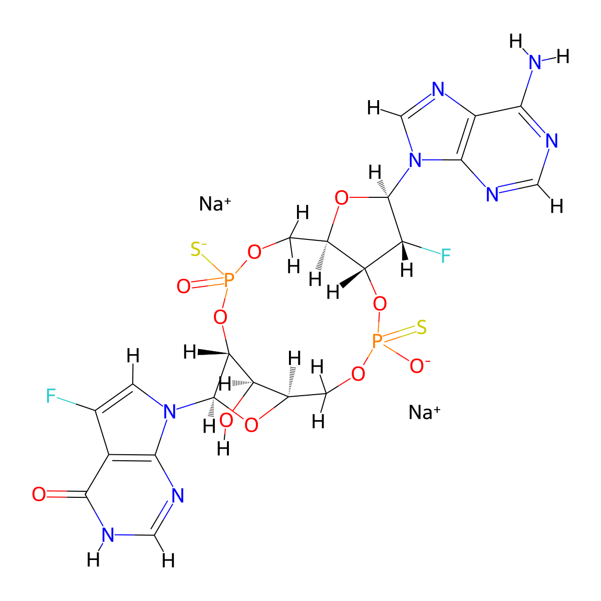 Dazostinag disodium molecular structure, CAS 2553413-93-5
