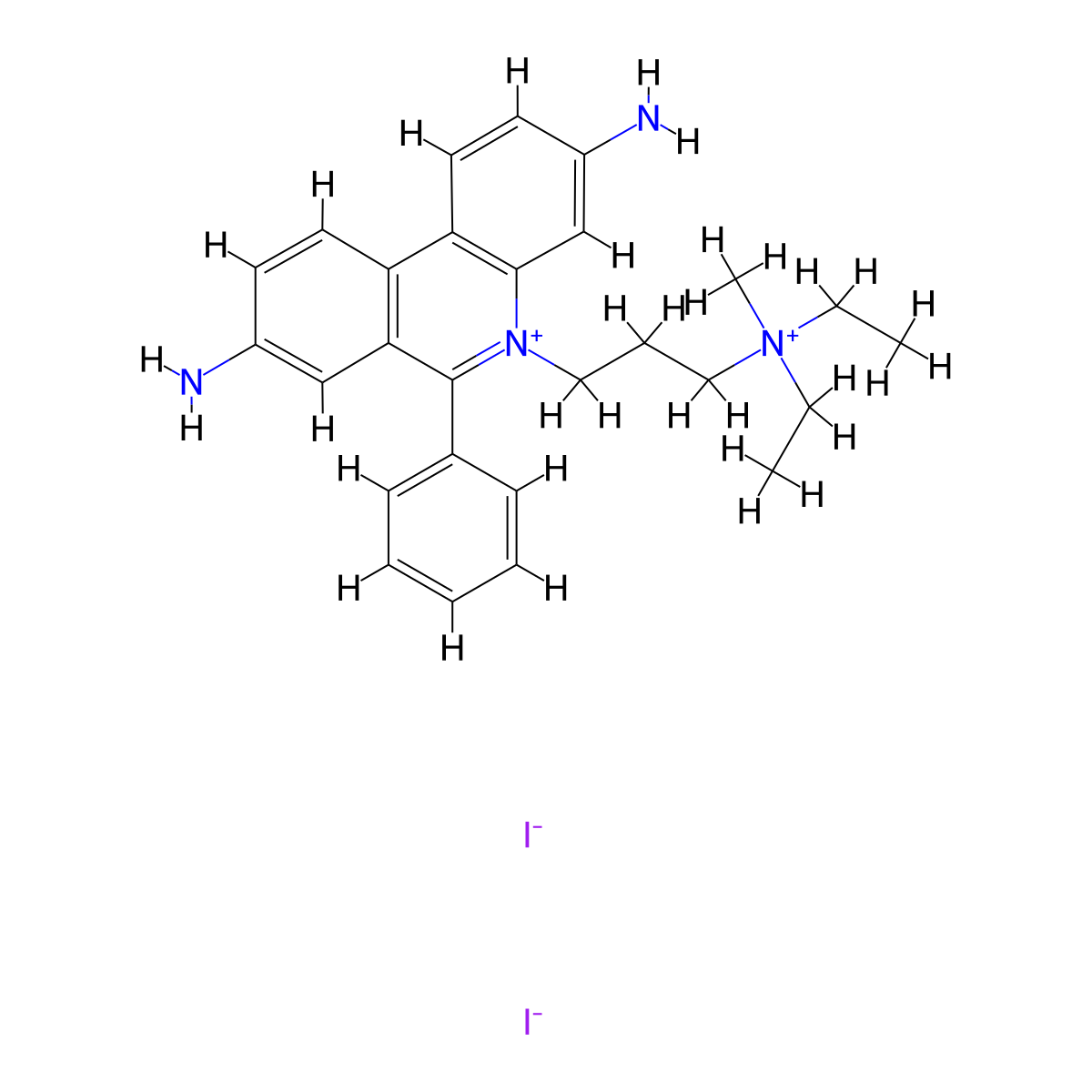 Propidium Iodide molecular structure, CAS 25535-16-4
