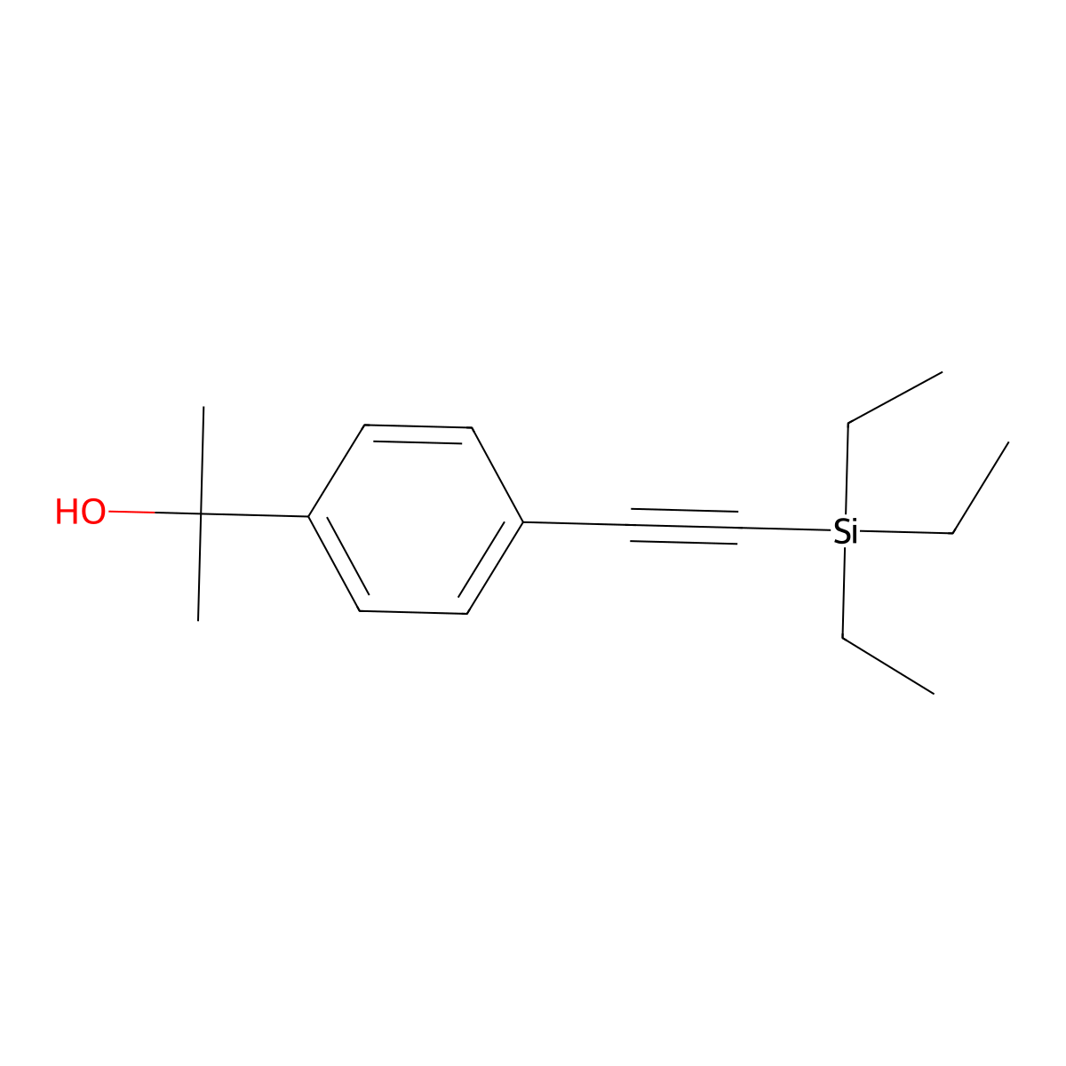 alpha,alpha-Dimethyl-4-[2-(triethylsilyl)ethynyl]benzenemethanol molecular structure, CAS 2553664-67-6